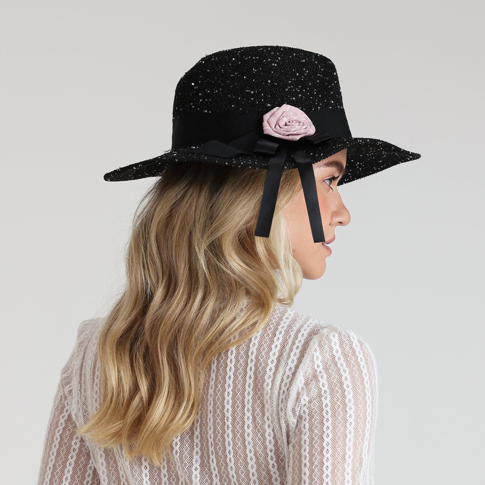 Women’s Polyester Fedora Hat with Wide Brim and UPF 50+ Sun Protection