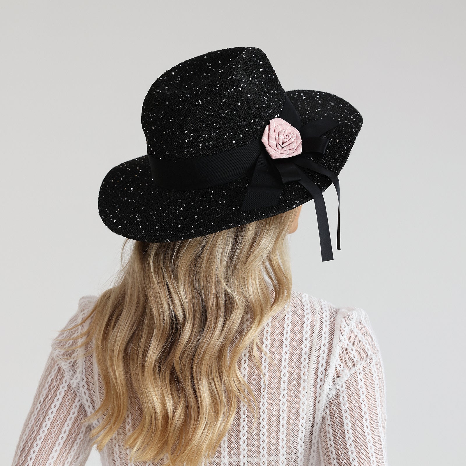 Women’s Polyester Fedora Hat with Wide Brim and UPF 50+ Sun Protection