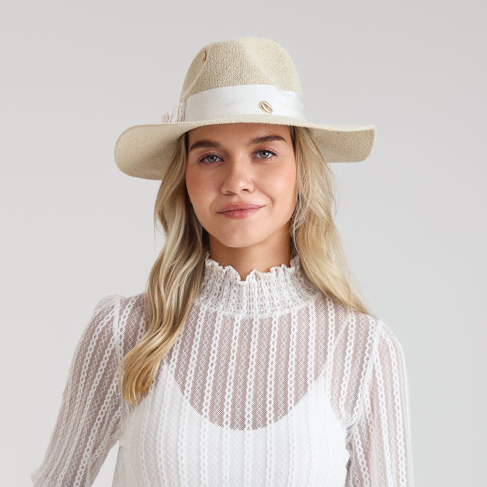 Women’s Polyester Fedora Hat with Wide Brim and UPF 50+ Sun Protection