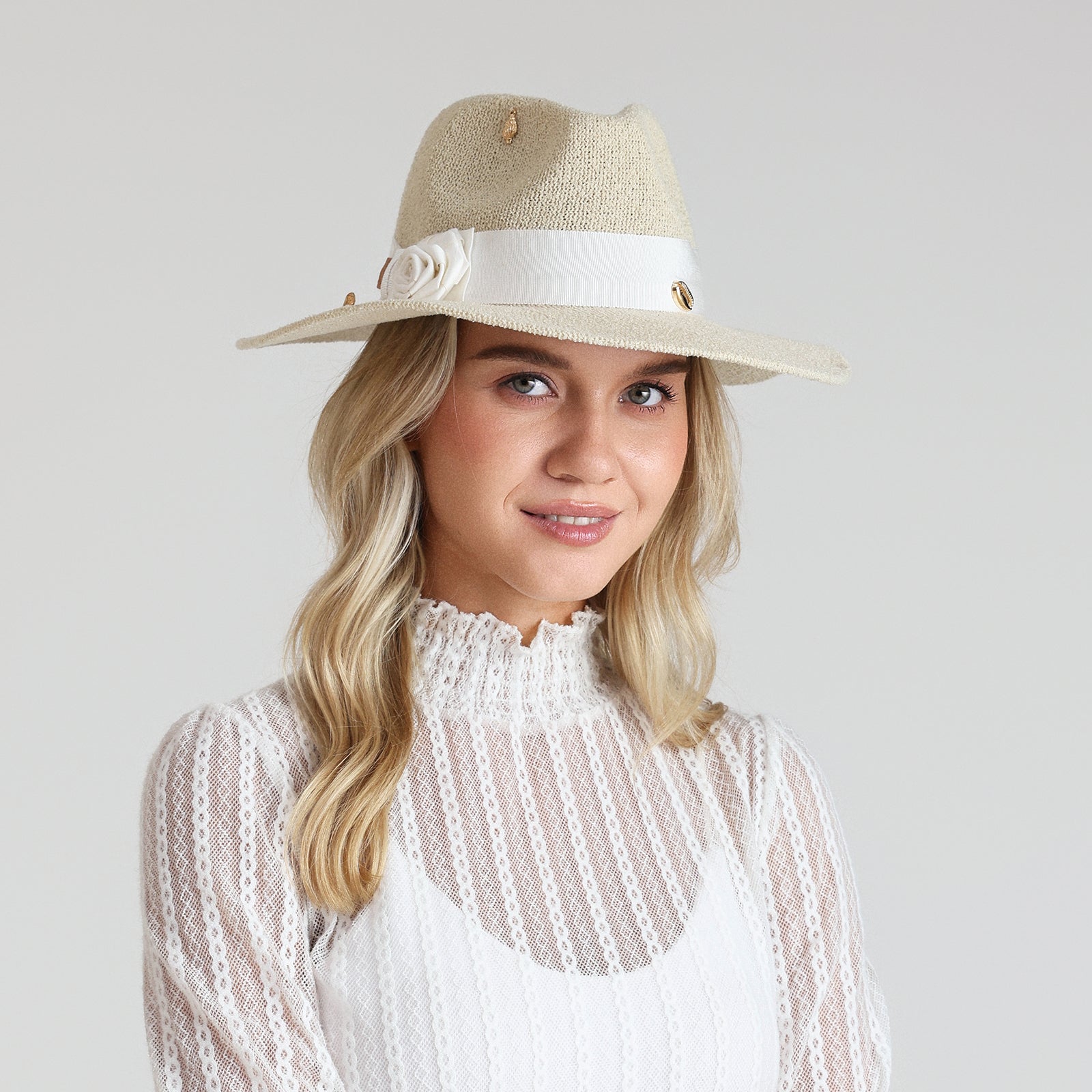 Women’s Polyester Fedora Hat with Wide Brim and UPF 50+ Sun Protection