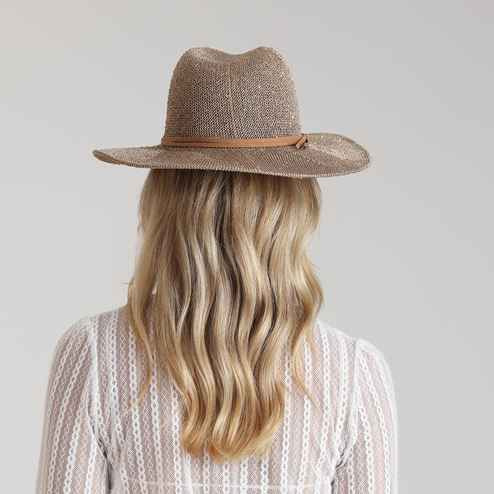 Women’s Polyester Fedora Hat with Wide Brim and UPF 50+ Sun Protection