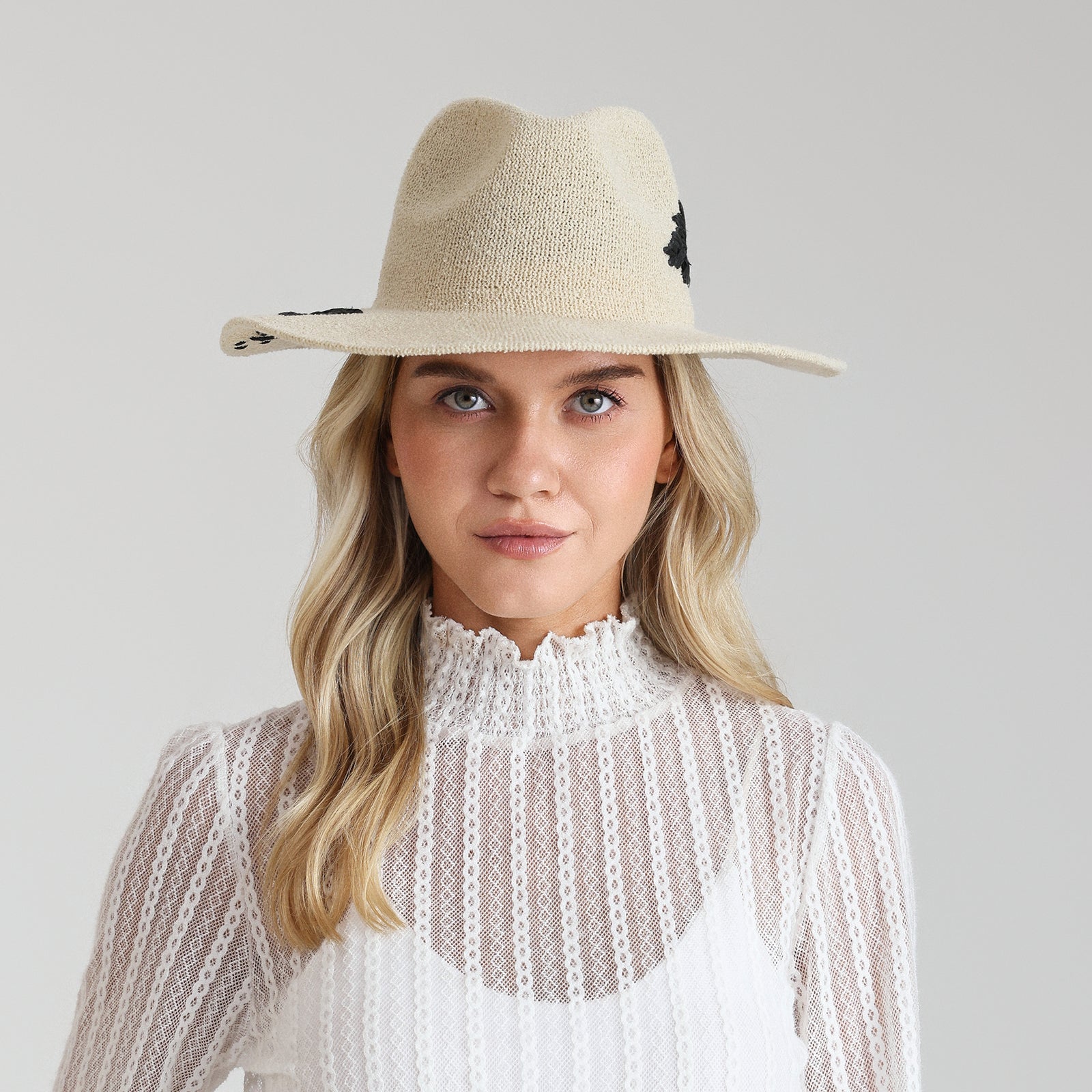 Women’s Polyester Fedora Hat with Wide Brim and UPF 50+ Sun Protection