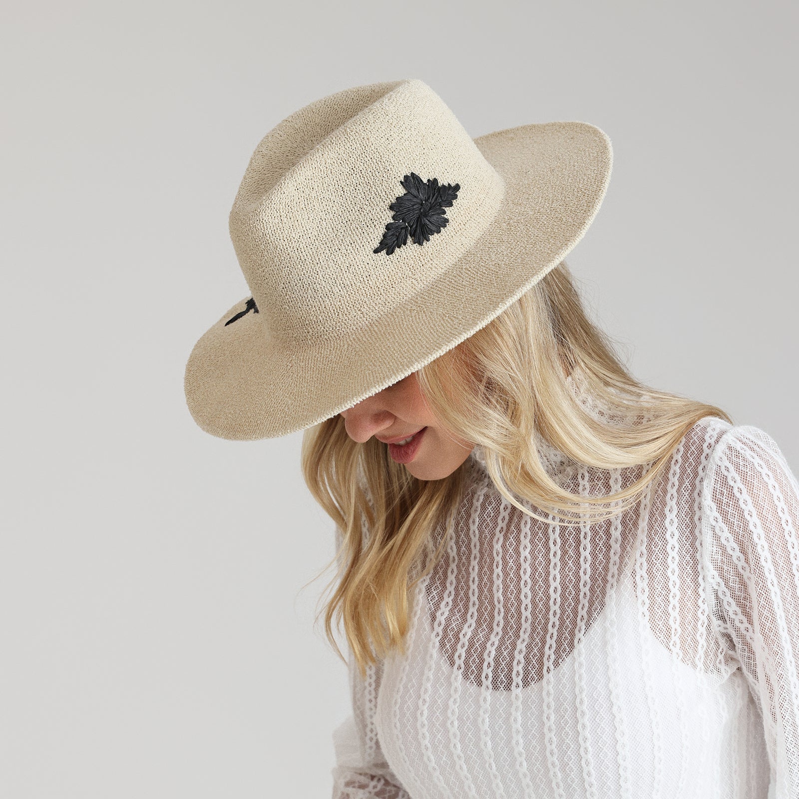 Women’s Polyester Fedora Hat with Wide Brim and UPF 50+ Sun Protection