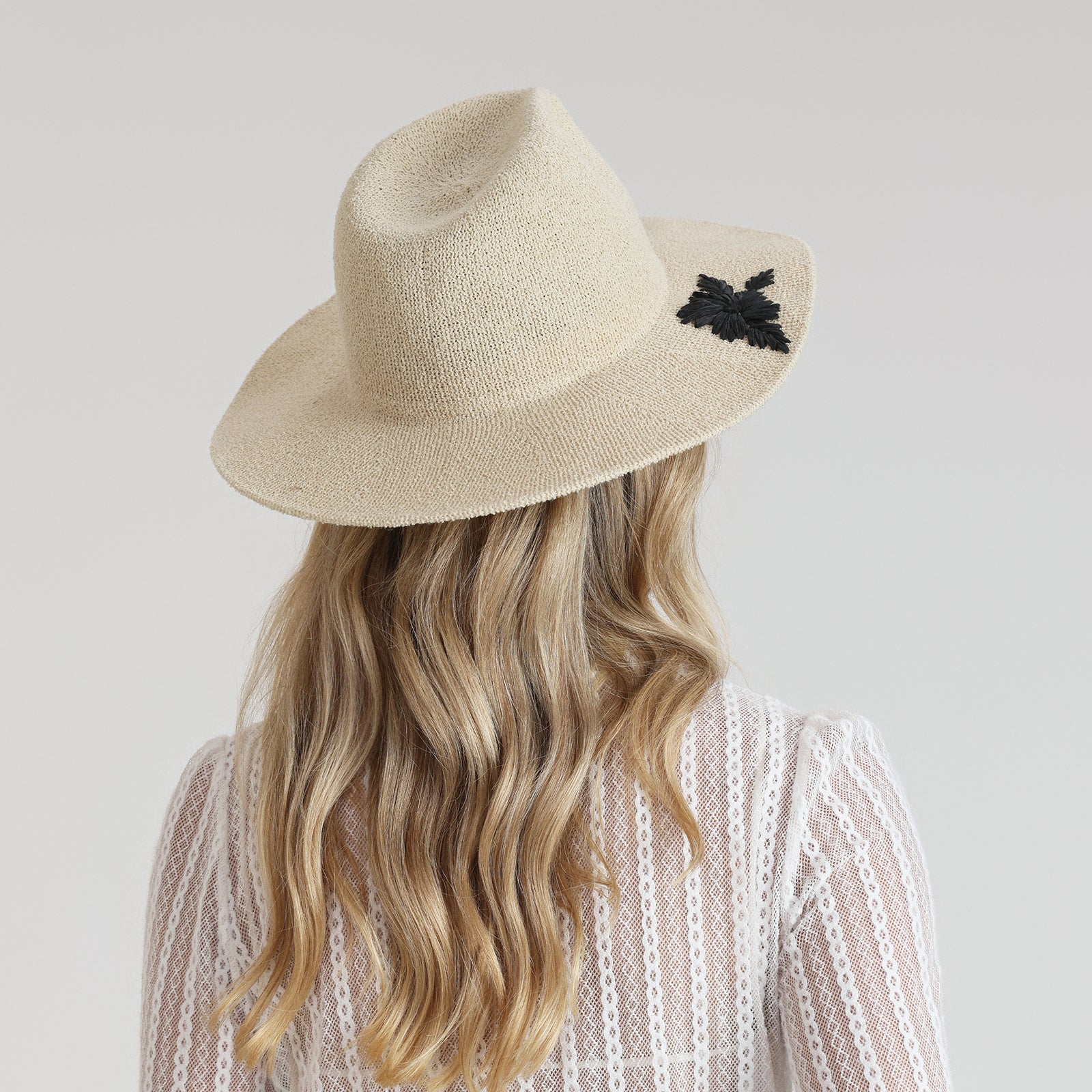 Women’s Polyester Fedora Hat with Wide Brim and UPF 50+ Sun Protection