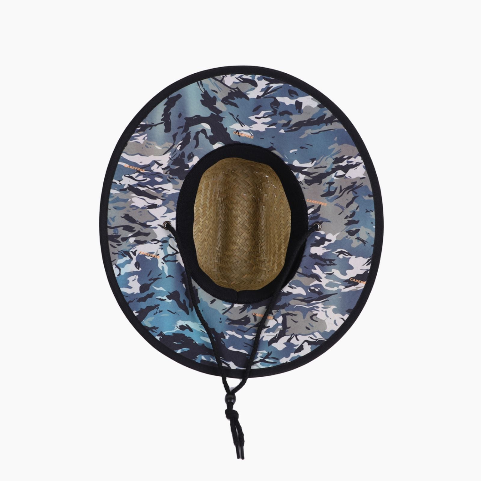 US Stock Wholesale Men's Seagrass Lifeguard Straw Hats with Wide Brim and Sun & Wind Proof