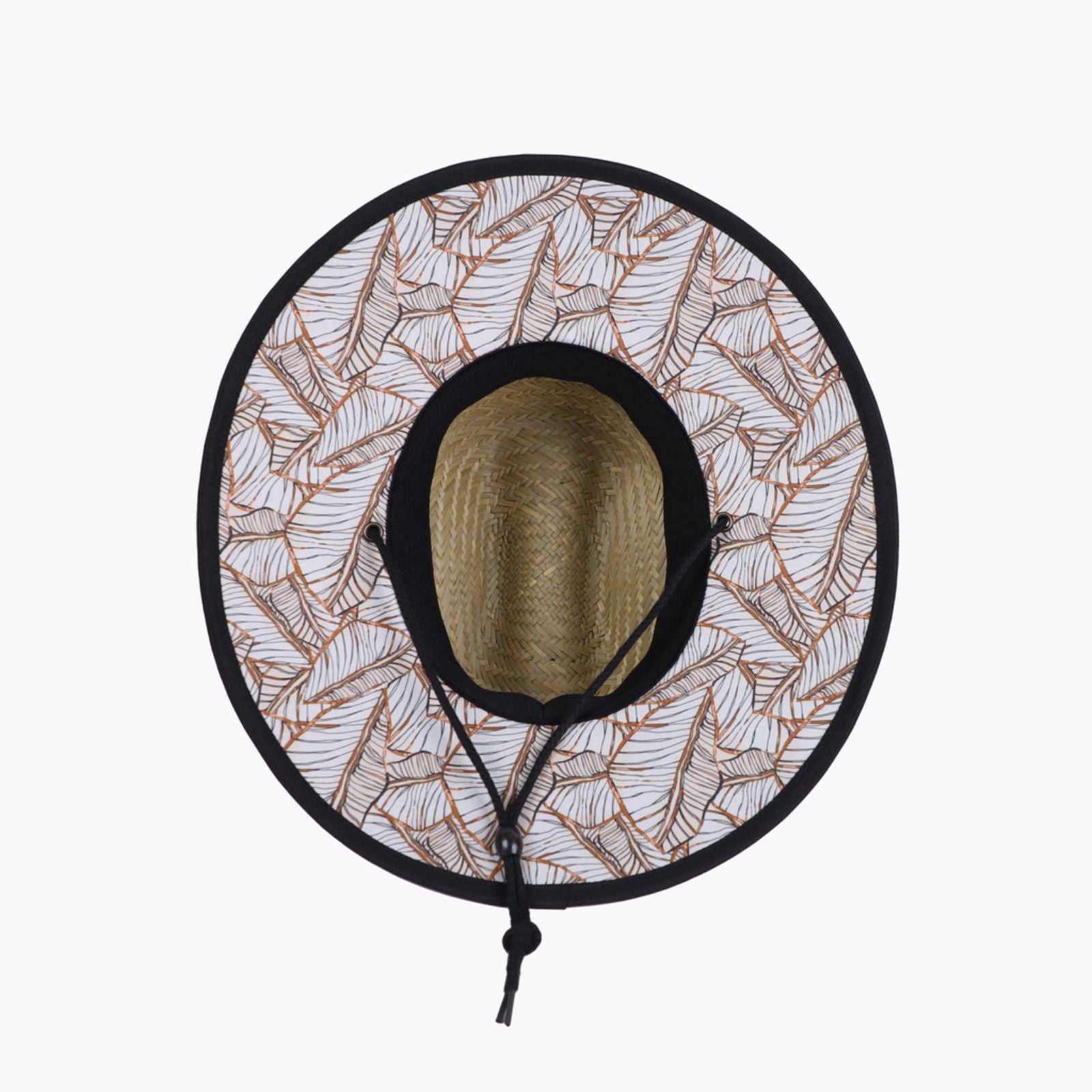 US Stock Wholesale Men's Seagrass Lifeguard Straw Hats with Wide Brim and Sun & Wind Proof