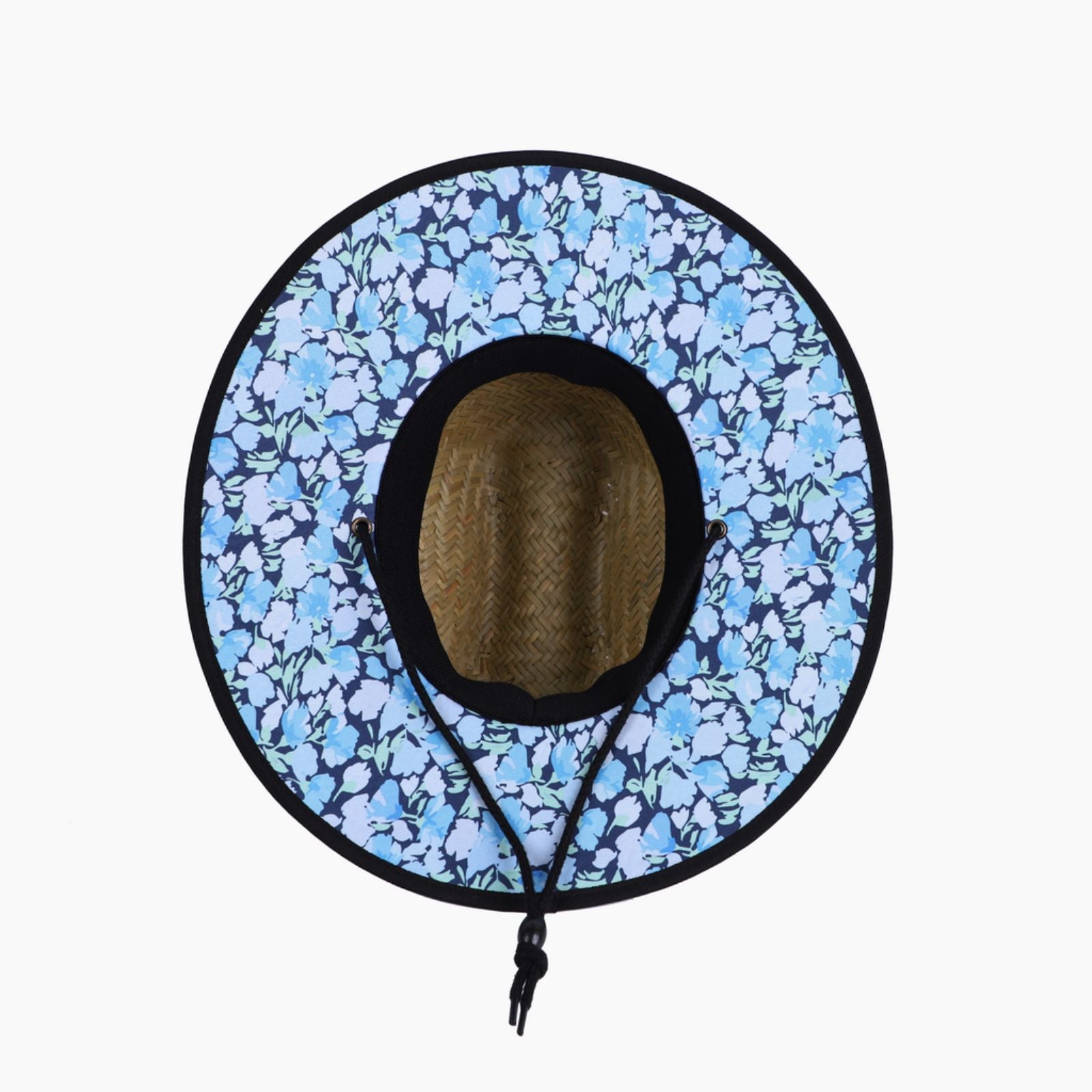 US Stock Wholesale Men's Seagrass Lifeguard Straw Hats with Wide Brim and Sun & Wind Proof