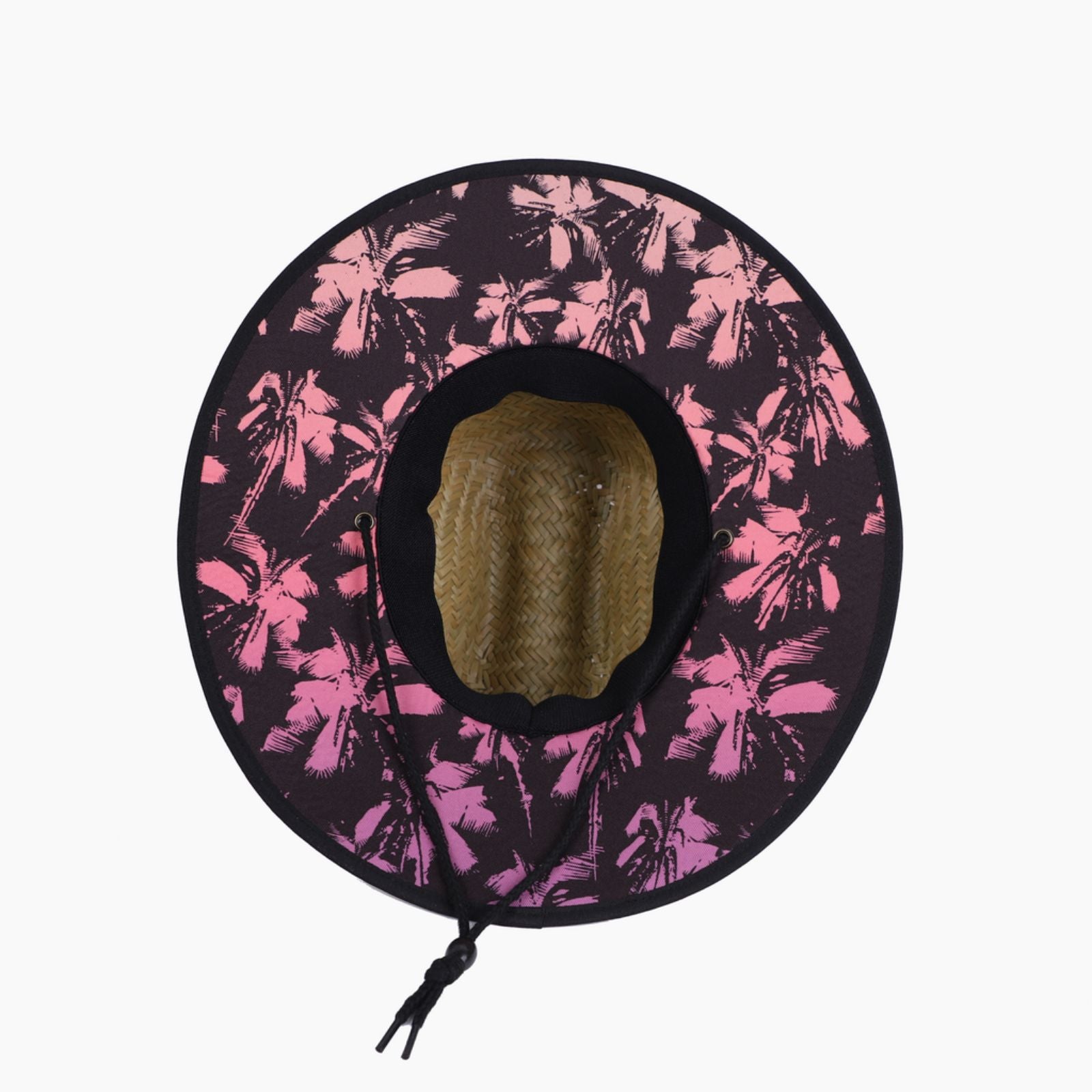 US Stock Wholesale Men's Seagrass Lifeguard Straw Hats with Wide Brim and Sun & Wind Proof