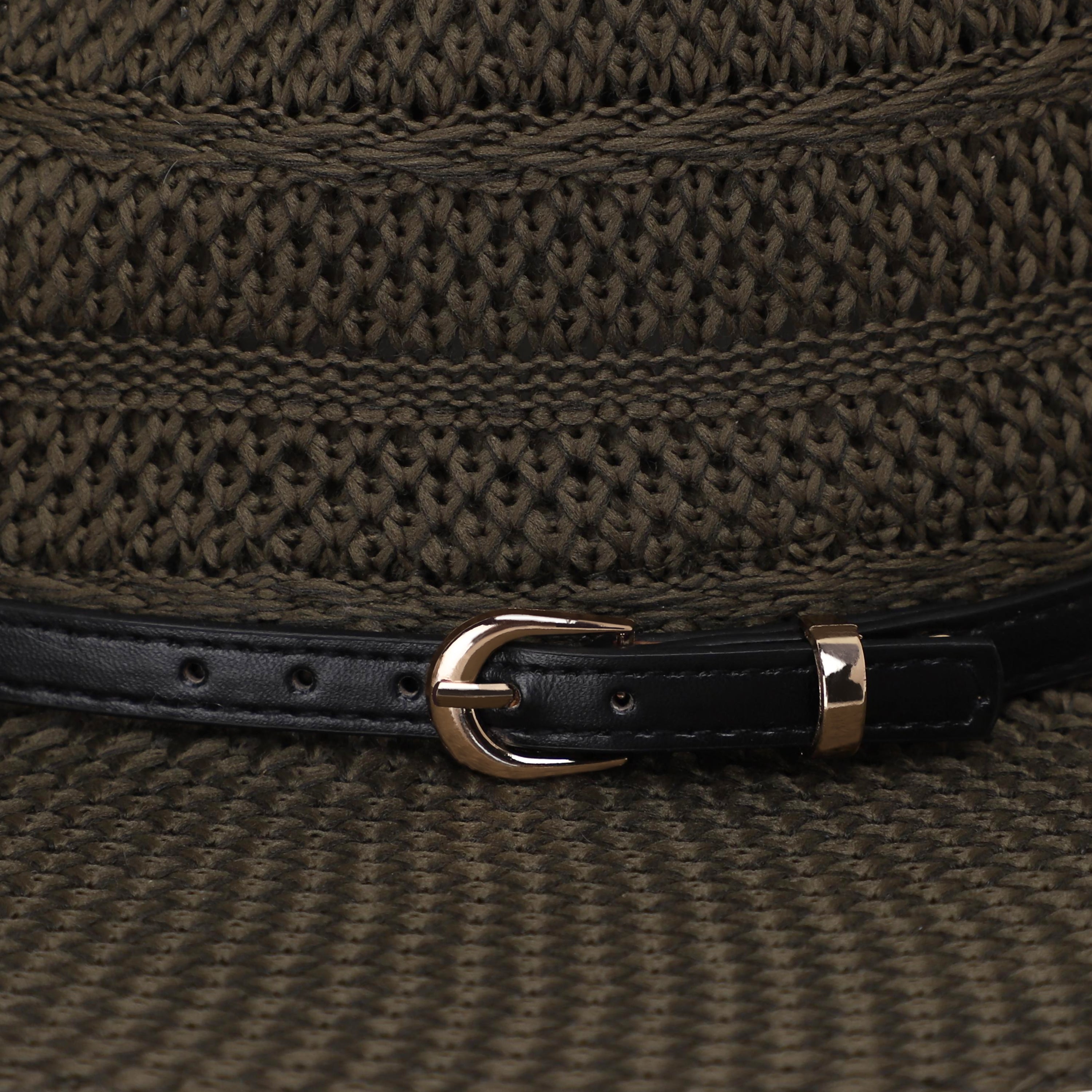 Unisex Polyester Fedora Hat with Wide Brim and UPF 50+ Sun Protection