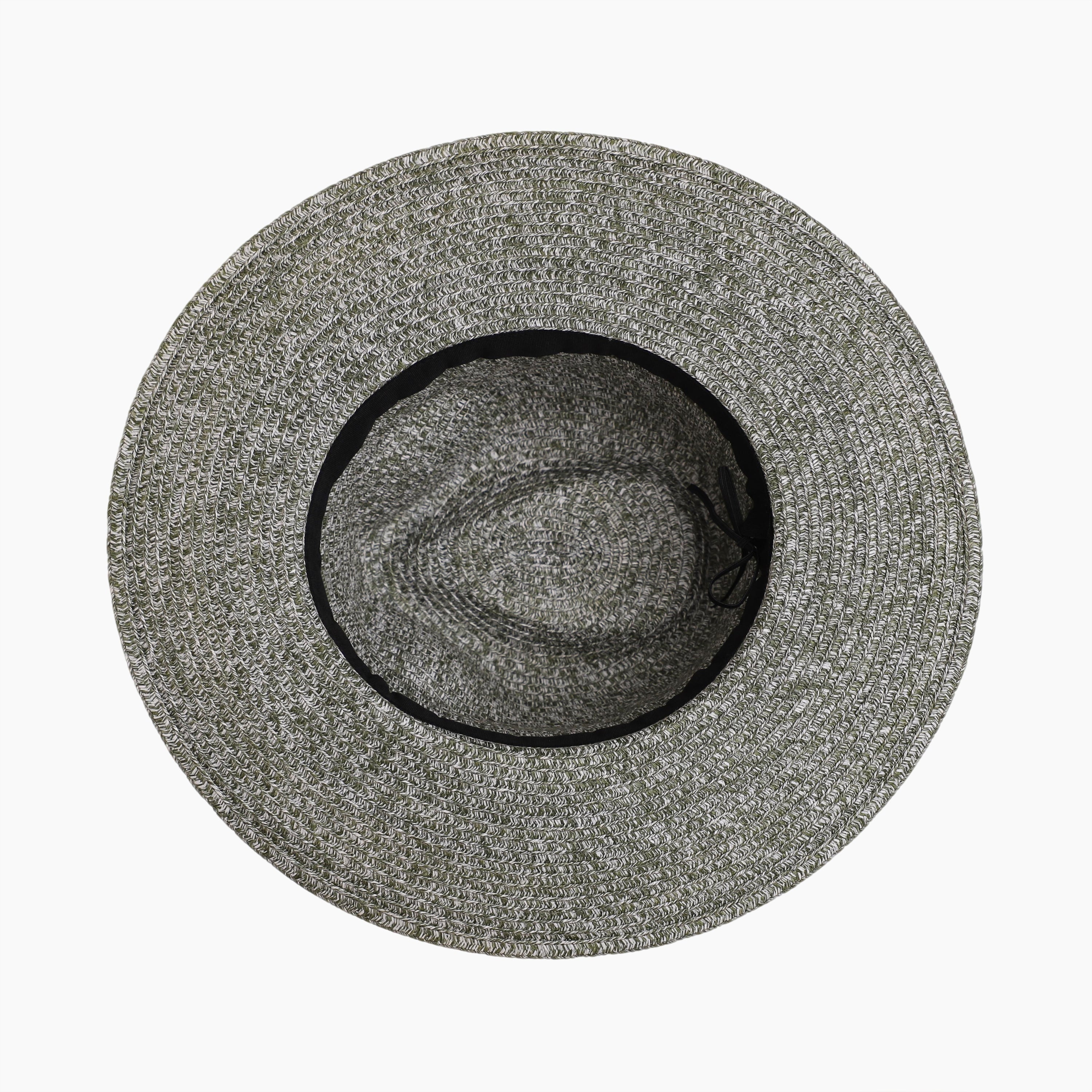 Unisex Paper Straw Fedora Hat with Wide Brim and UPF 50+ Sun Protection