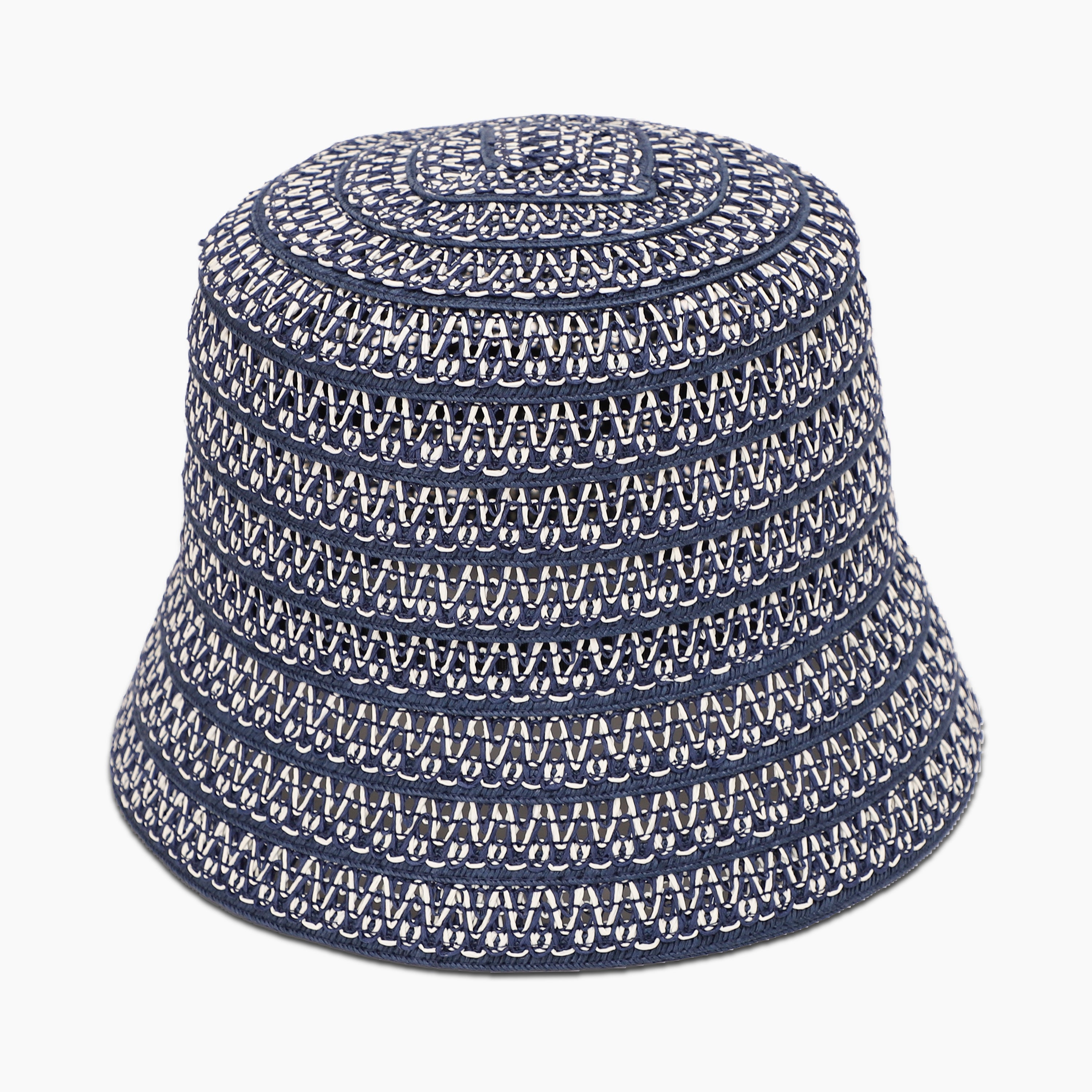 Women’s Paper Straw Bucket Hat with Wide Brim and UPF 50+ Sun Protection