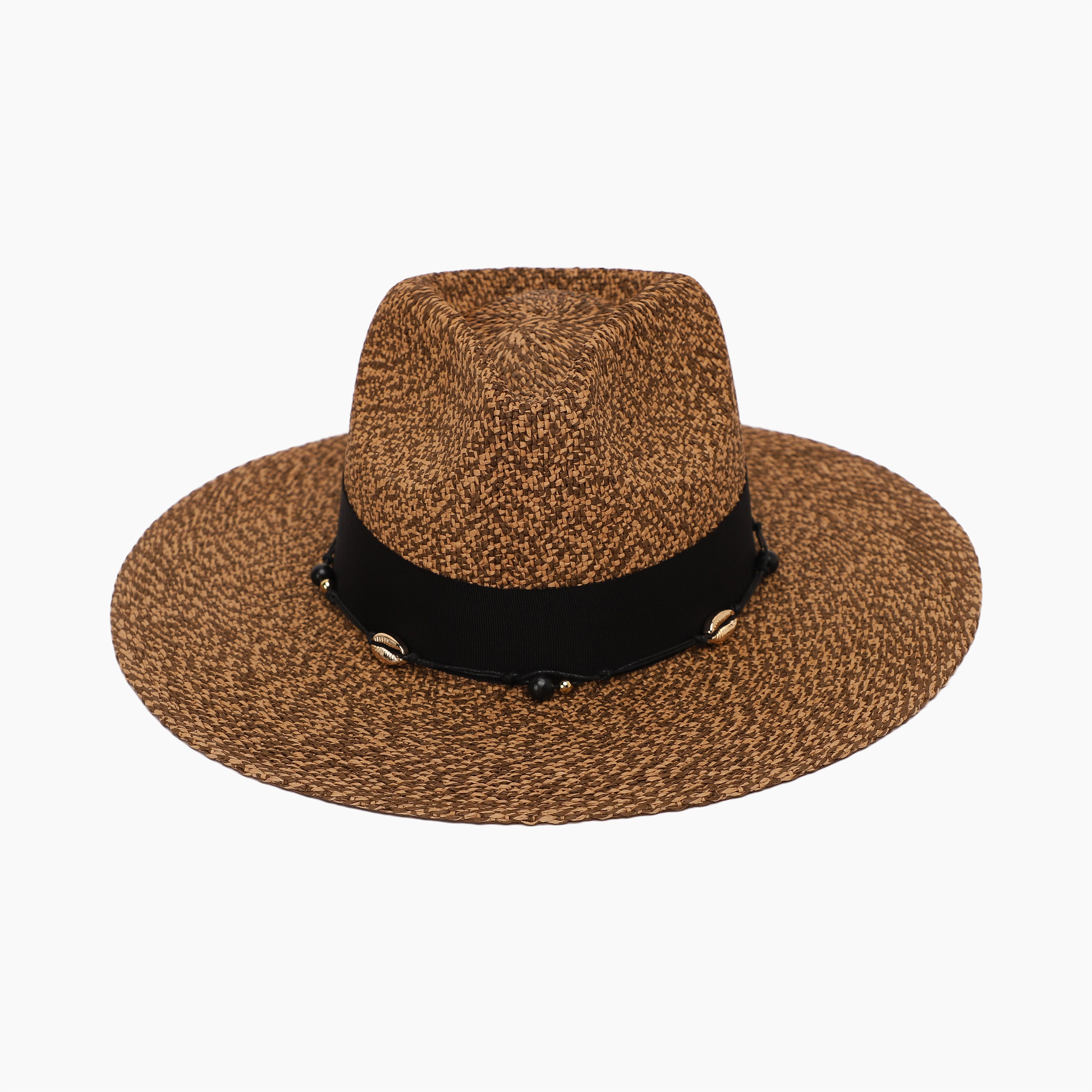 Unisex Paper Straw Fedora Hat with Wide Brim and UPF 50+ Sun Protection