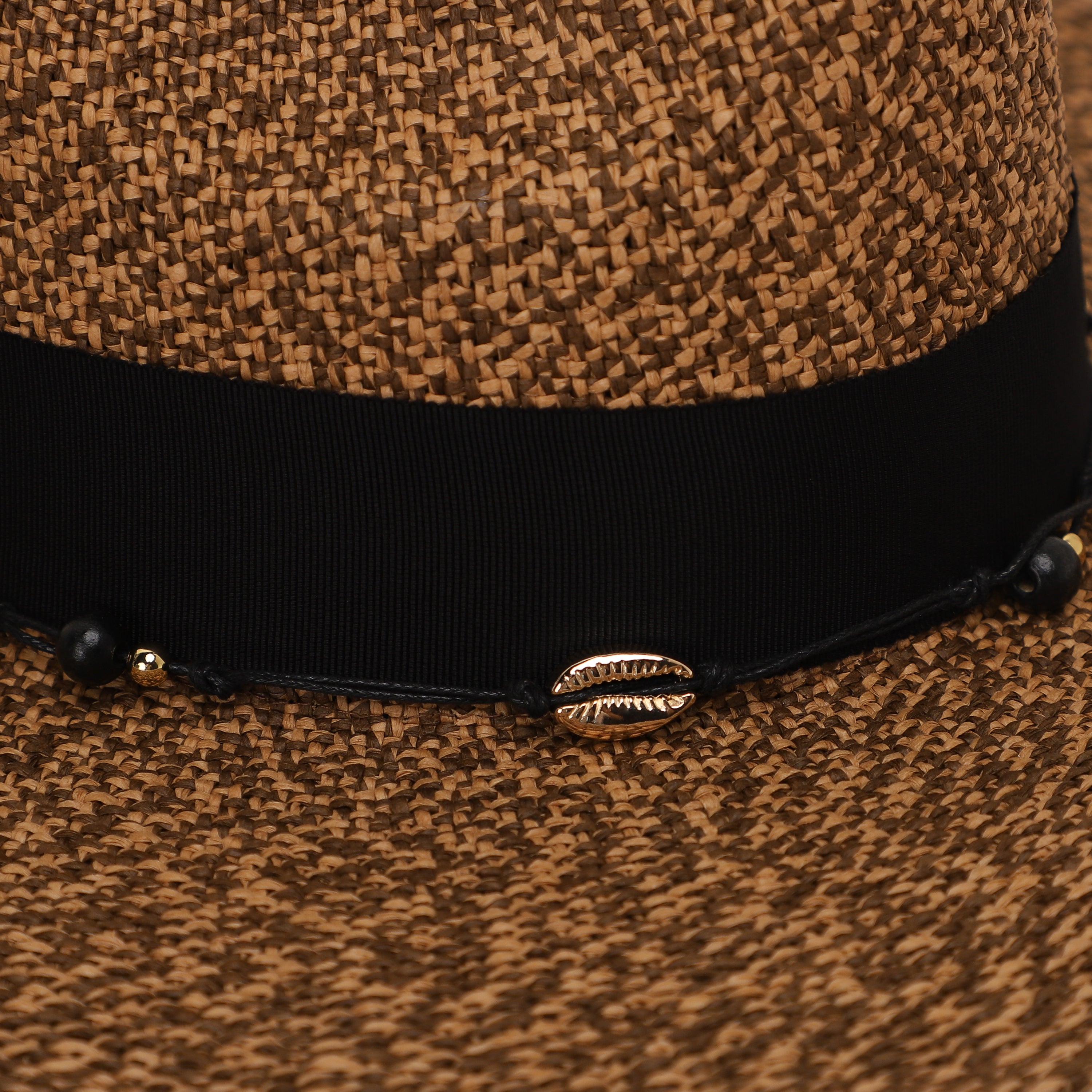 Unisex Paper Straw Fedora Hat with Wide Brim and UPF 50+ Sun Protection