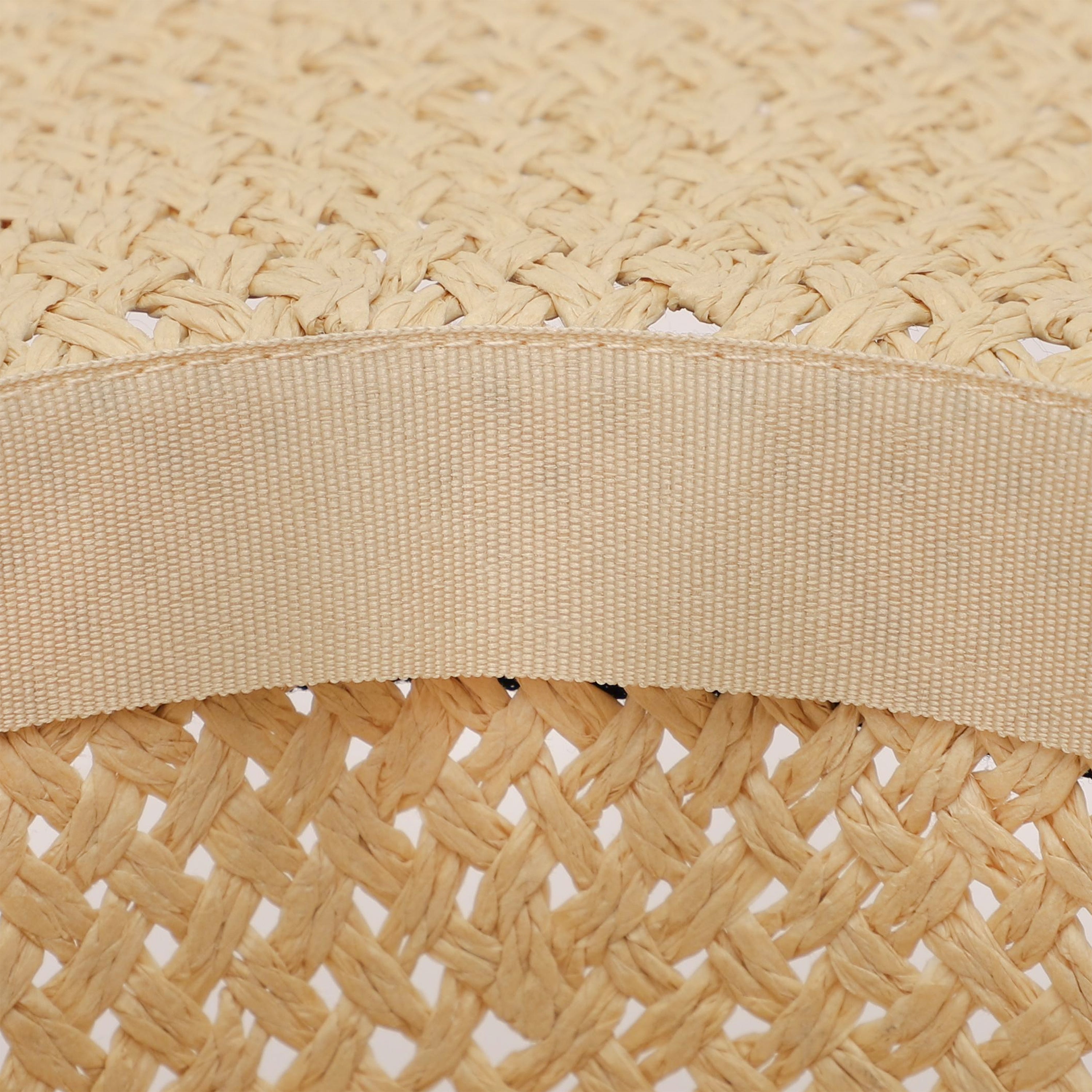 Unisex Paper Straw Fedora Hat with Wide Brim and UPF 50+ Sun Protection