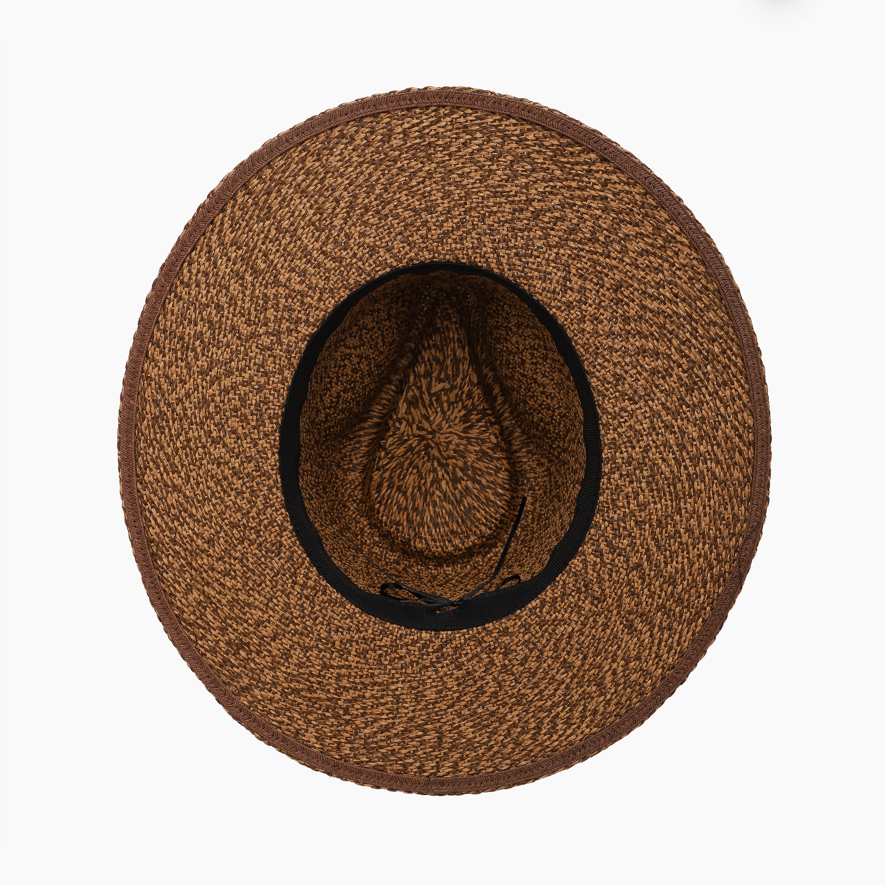 Unisex Paper Straw Fedora Hat with Wide Brim and UPF 50+ Sun Protection