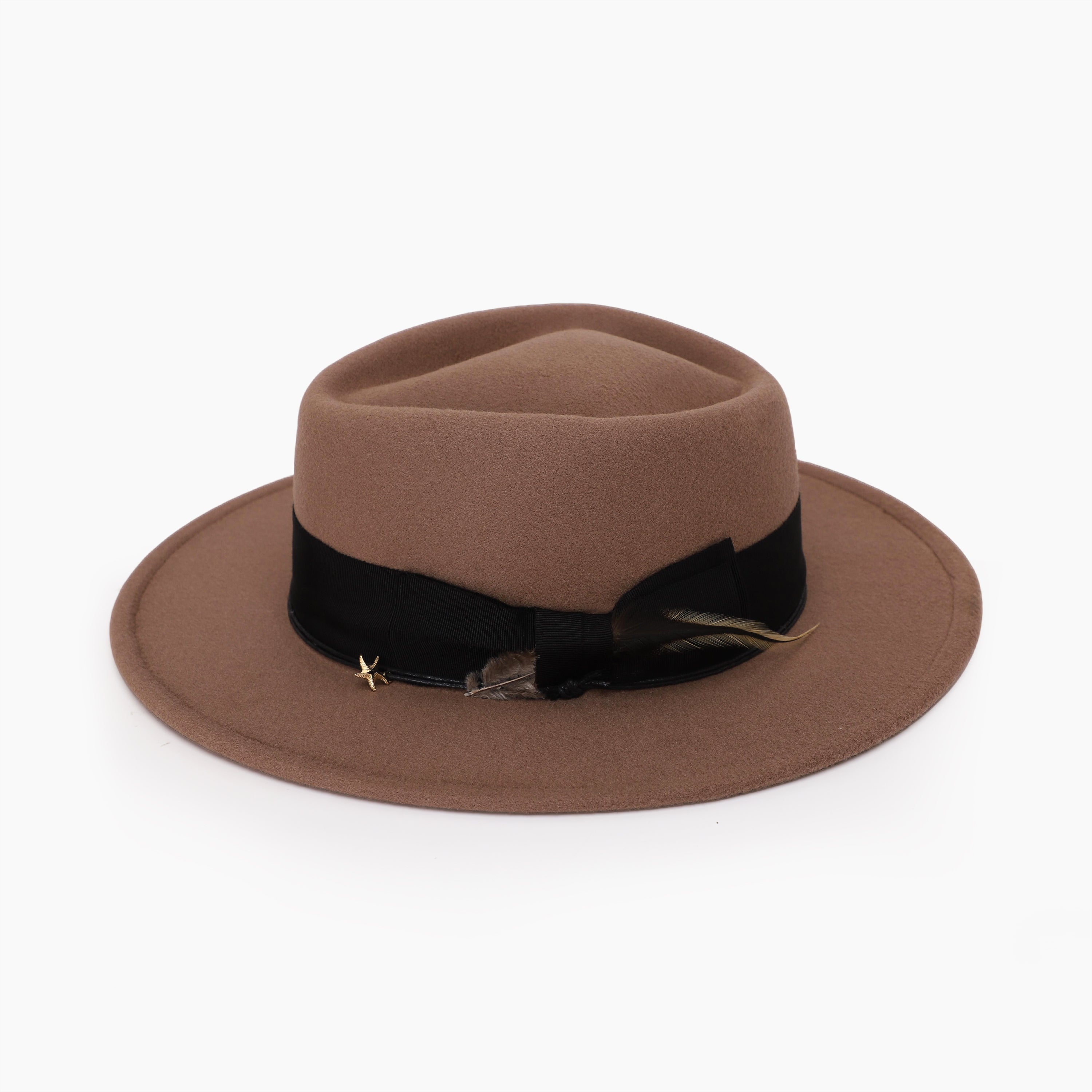 Unisex Polyester Fedora Hat with Wide Brim and UPF 50+ Sun Protection