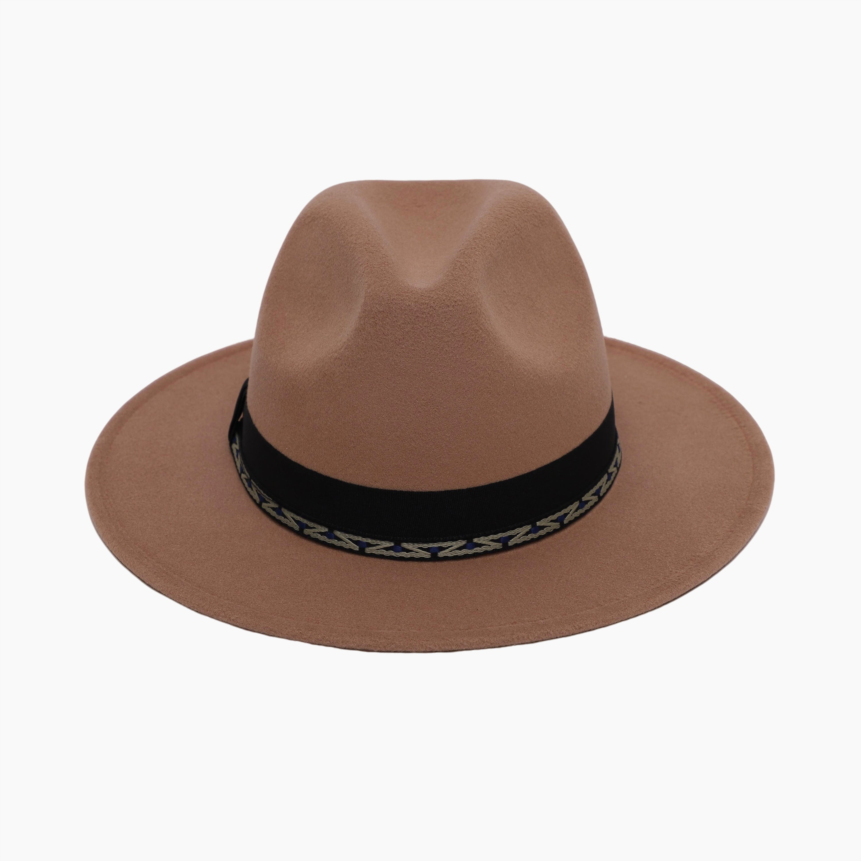 Unisex Polyester Fedora Hat with Wide Brim and UPF 50+ Sun Protection