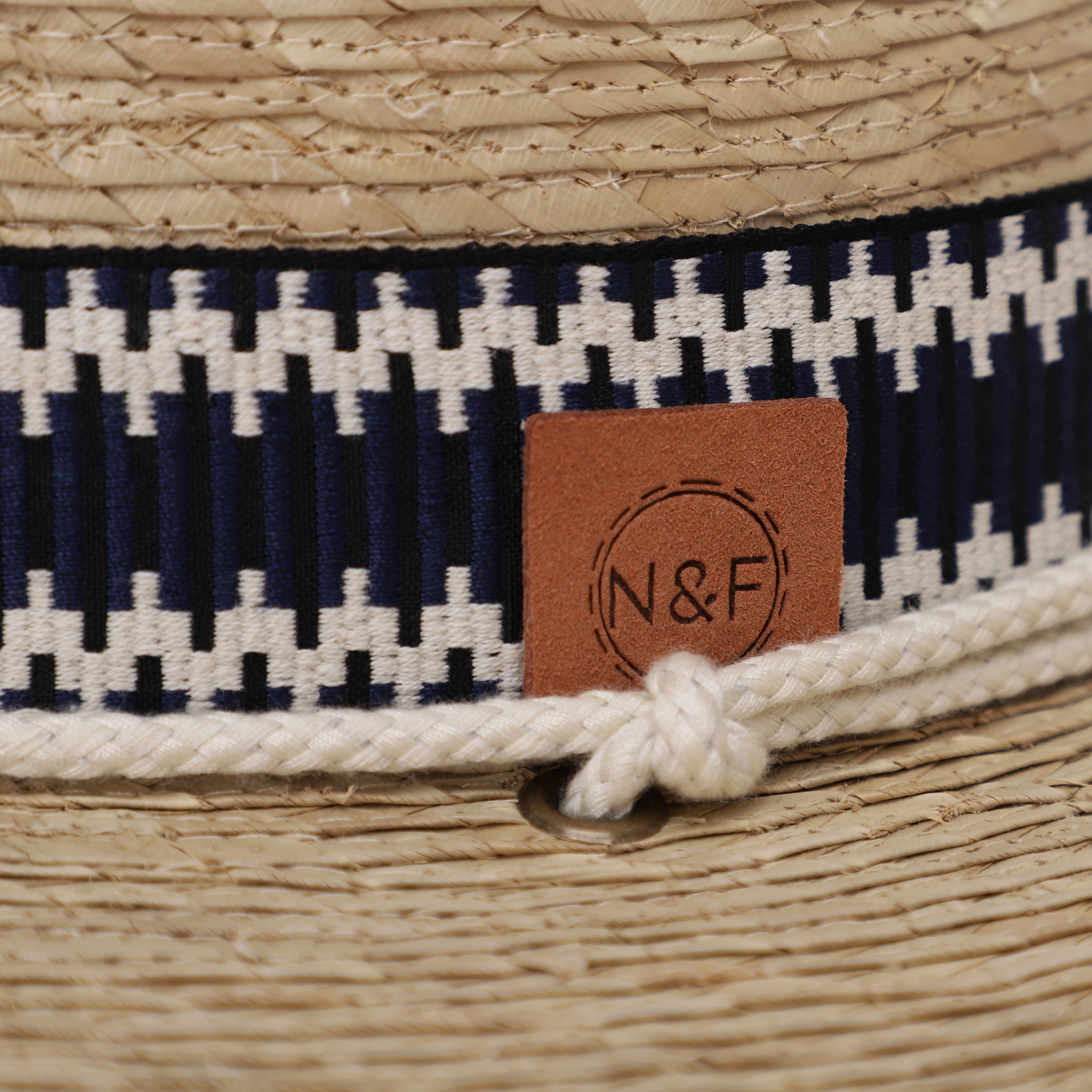 Unisex Palm Leaf Fedora Hat with Wide Brim and UPF 50+ Sun Protection