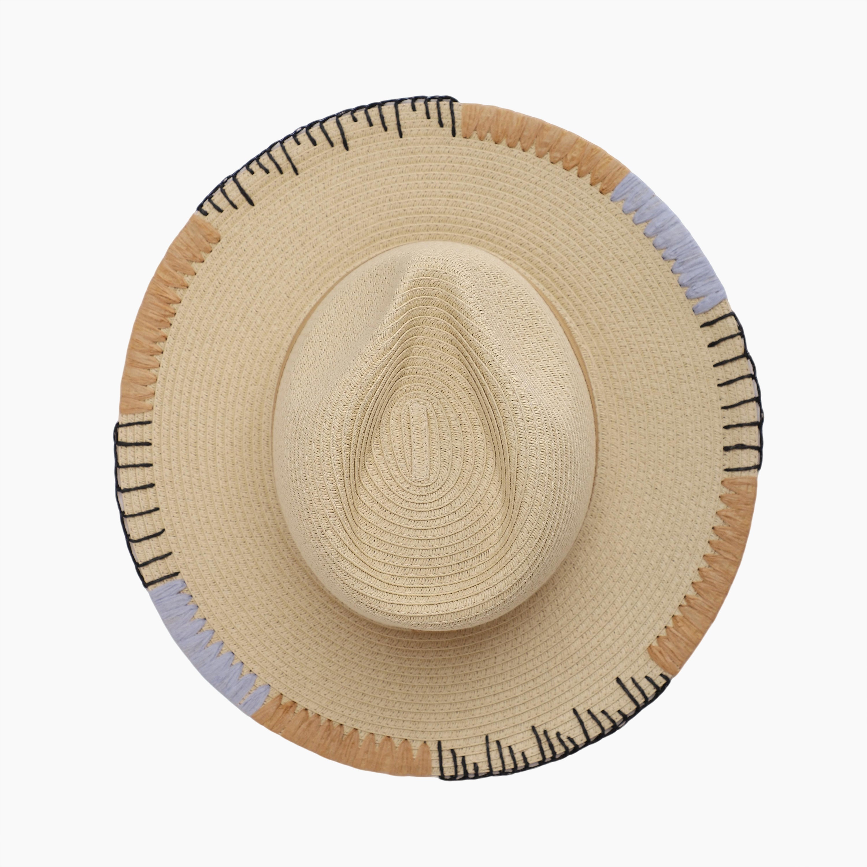 Wholesale Women’s Paper Straw Fedora Hat with Flat brim and UPF 50+ Sun Protection
