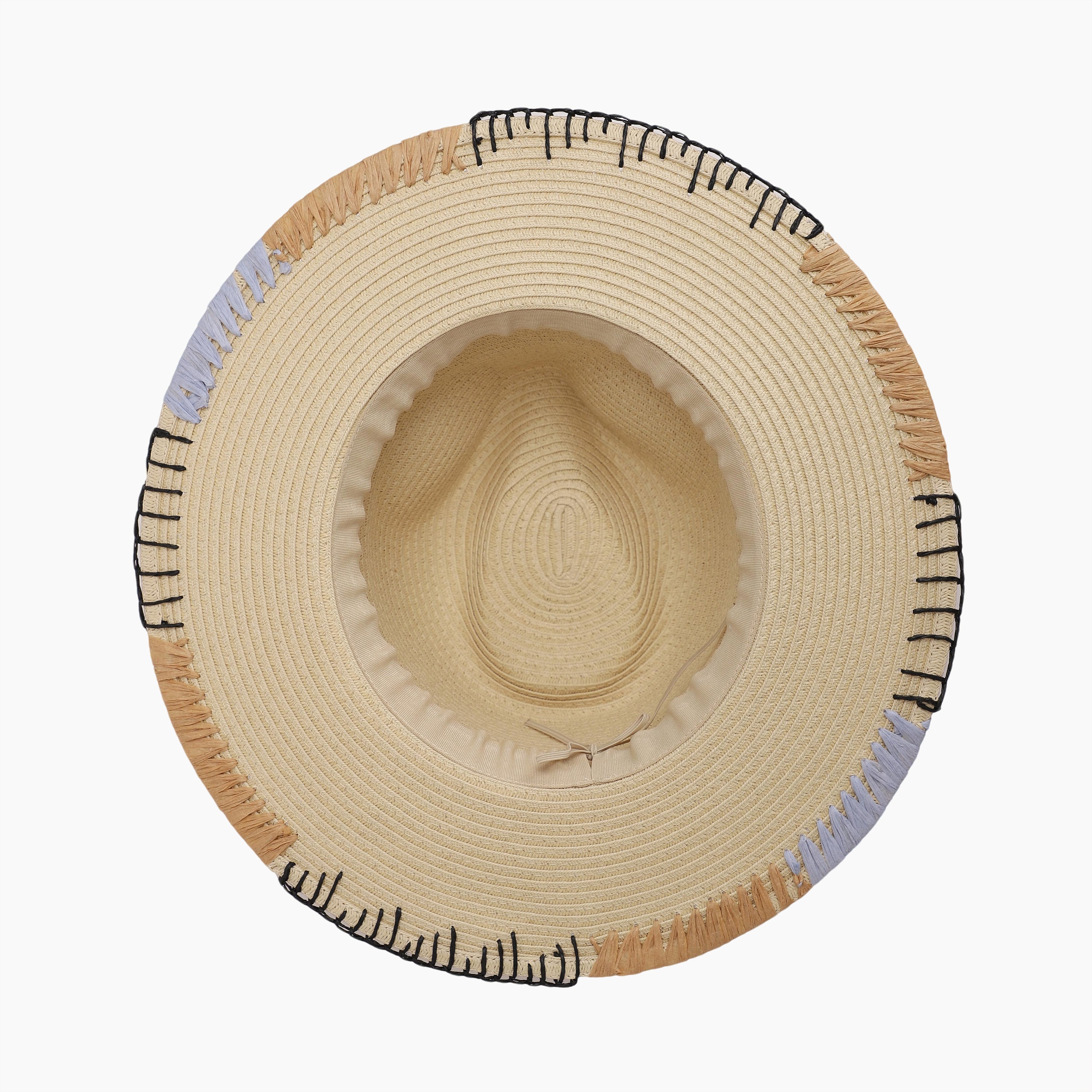 Wholesale Women’s Paper Straw Fedora Hat with Flat brim and UPF 50+ Sun Protection