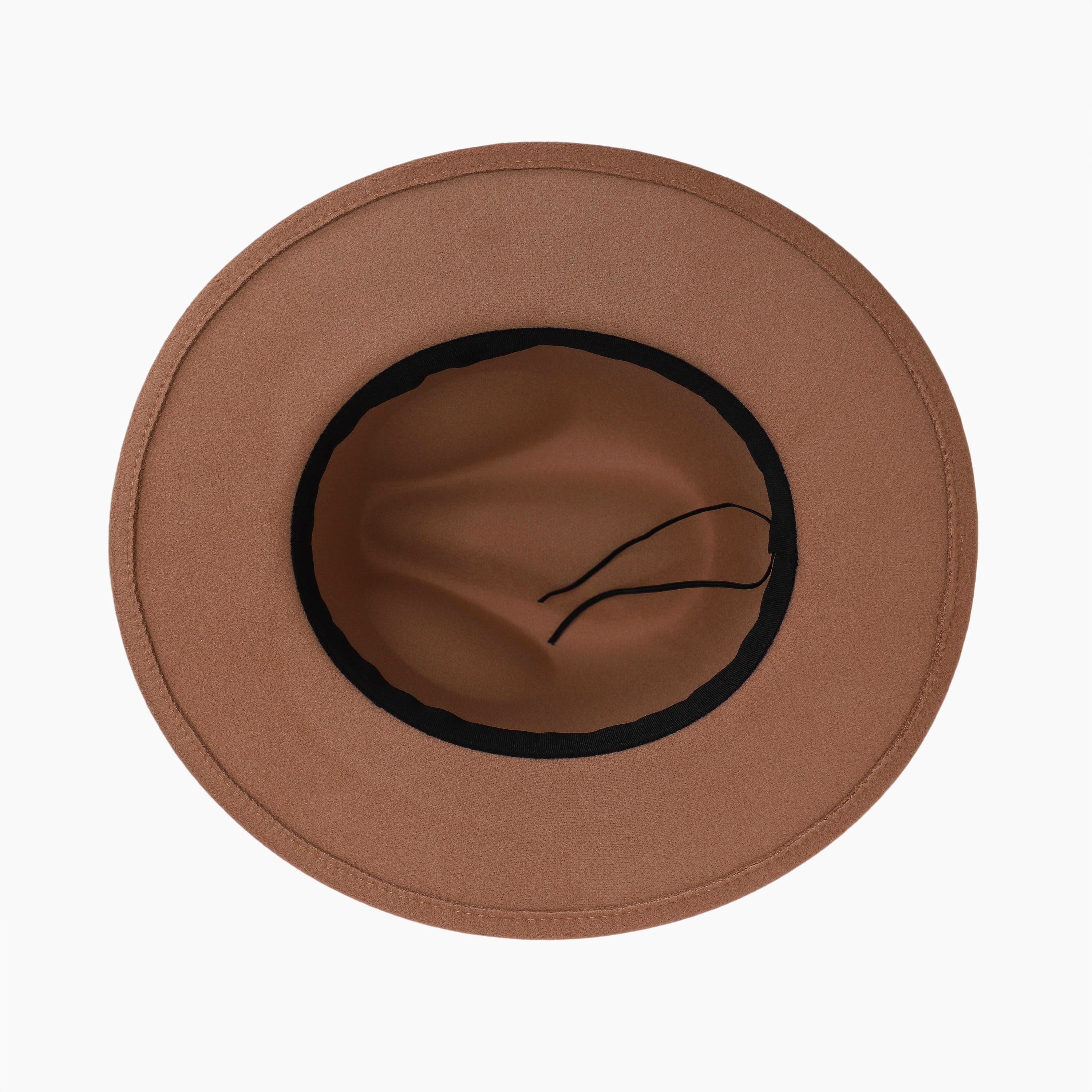 Unisex Polyester Fedora Hat with Wide Brim and UPF 50+ Sun Protection