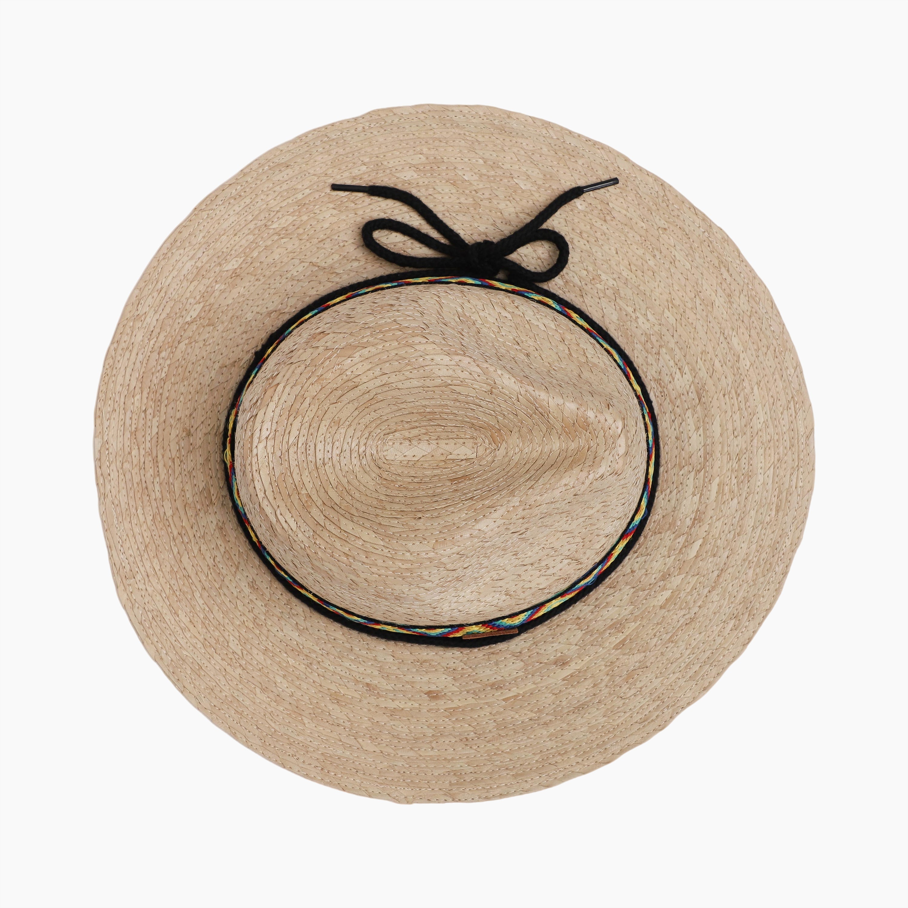 Unisex Palm Leaf Fedora Hat with Wide Brim and UPF 50+ Sun Protection