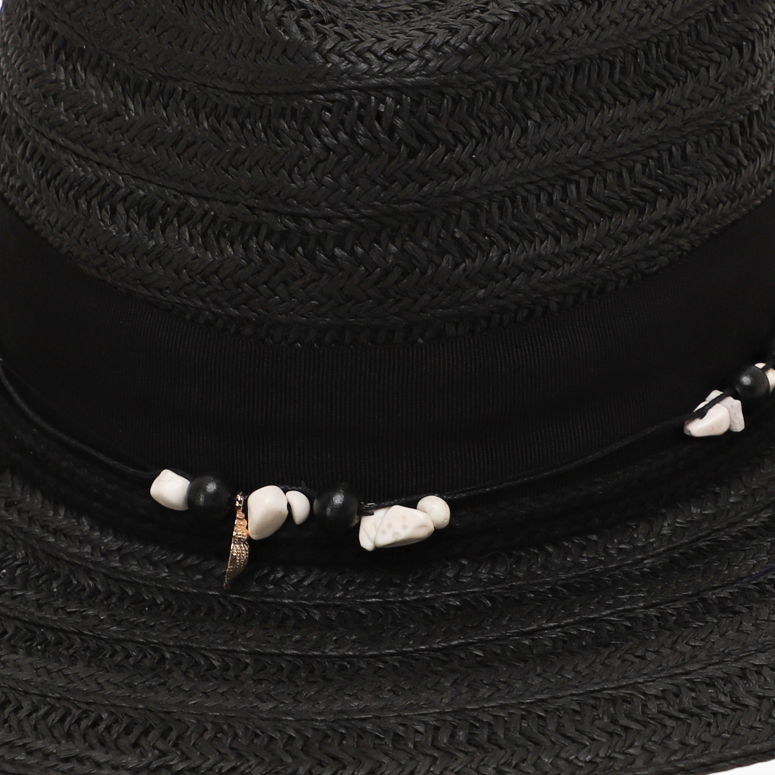 Unisex Paper Straw Fedora Hat with Wide Brim and UPF 50+ Sun Protection