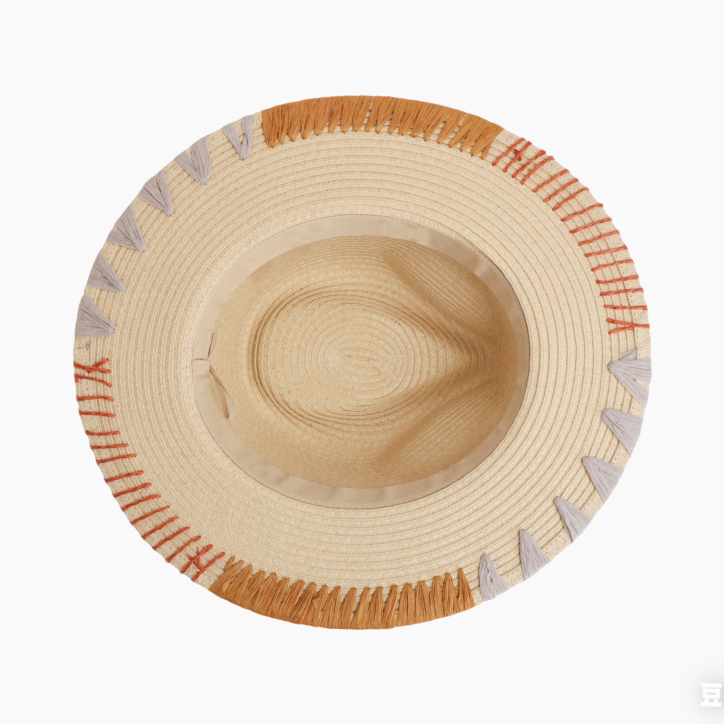 Wholesale Women’s Paper Straw Fedora Hat with Flat brim and UPF 50+ Sun Protection