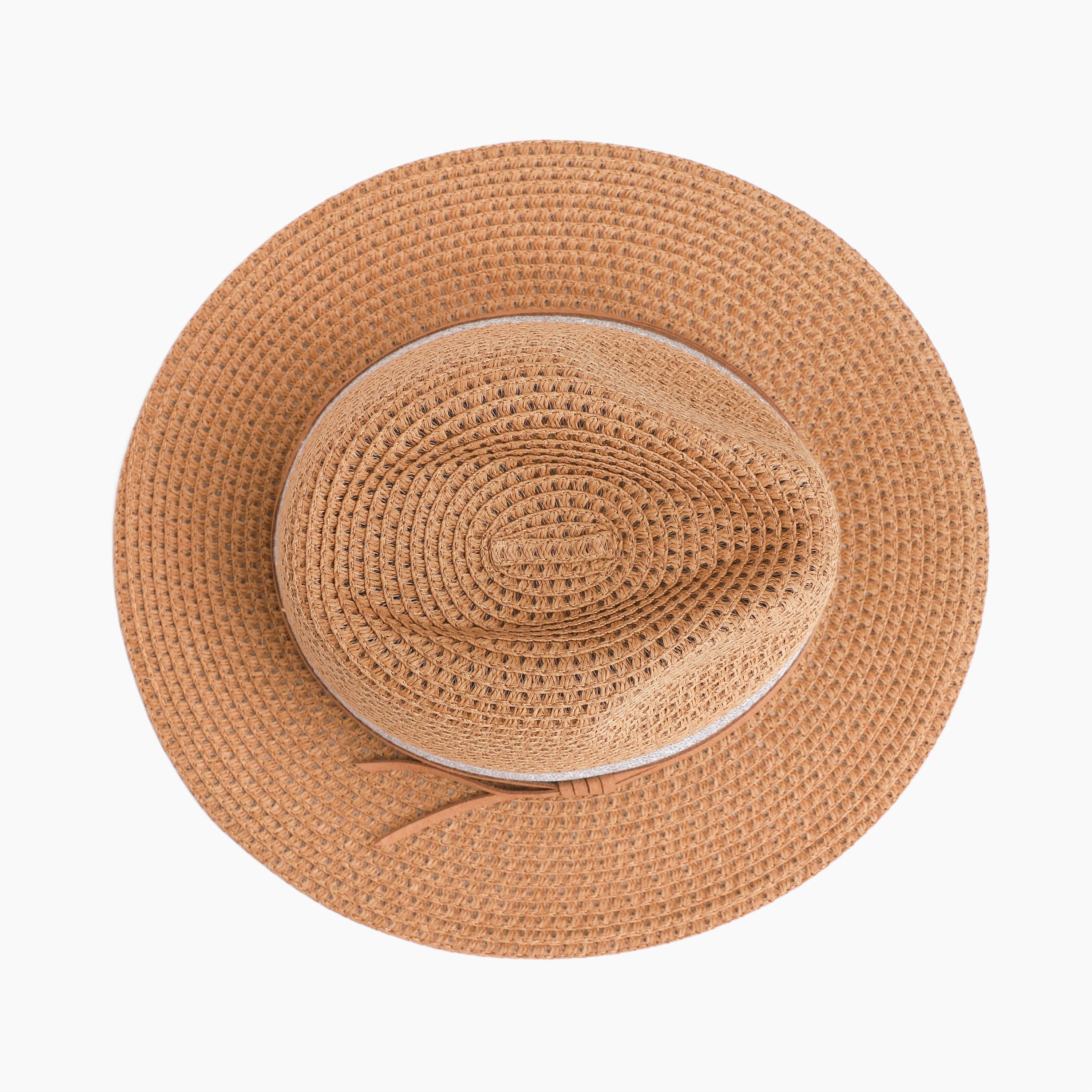 Unisex Paper Straw Fedora Hat with Wide Brim and UPF 50+ Sun Protection
