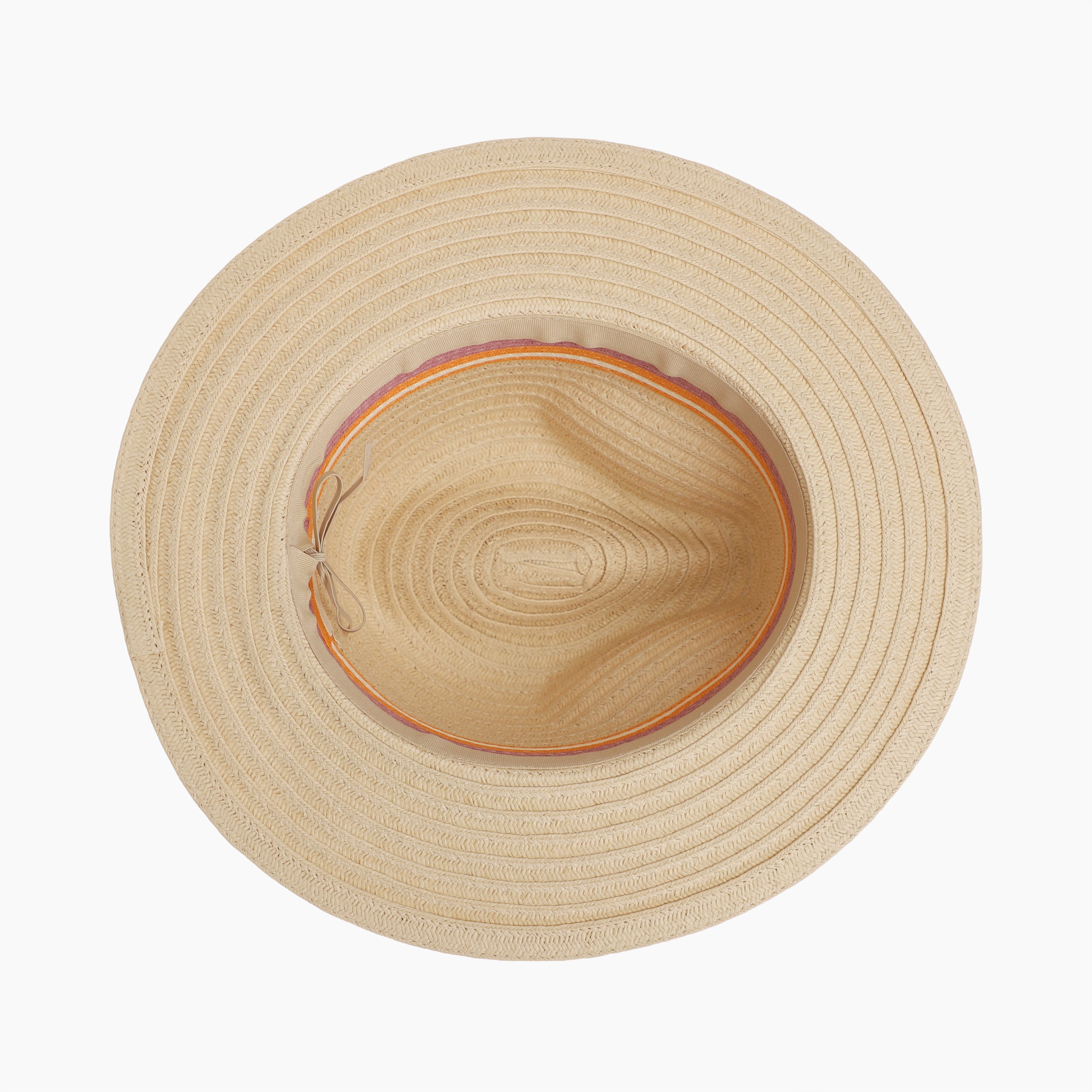 Women’s Paper Straw Fedora Hat with Wide Brim and UPF 50+ Sun Protection