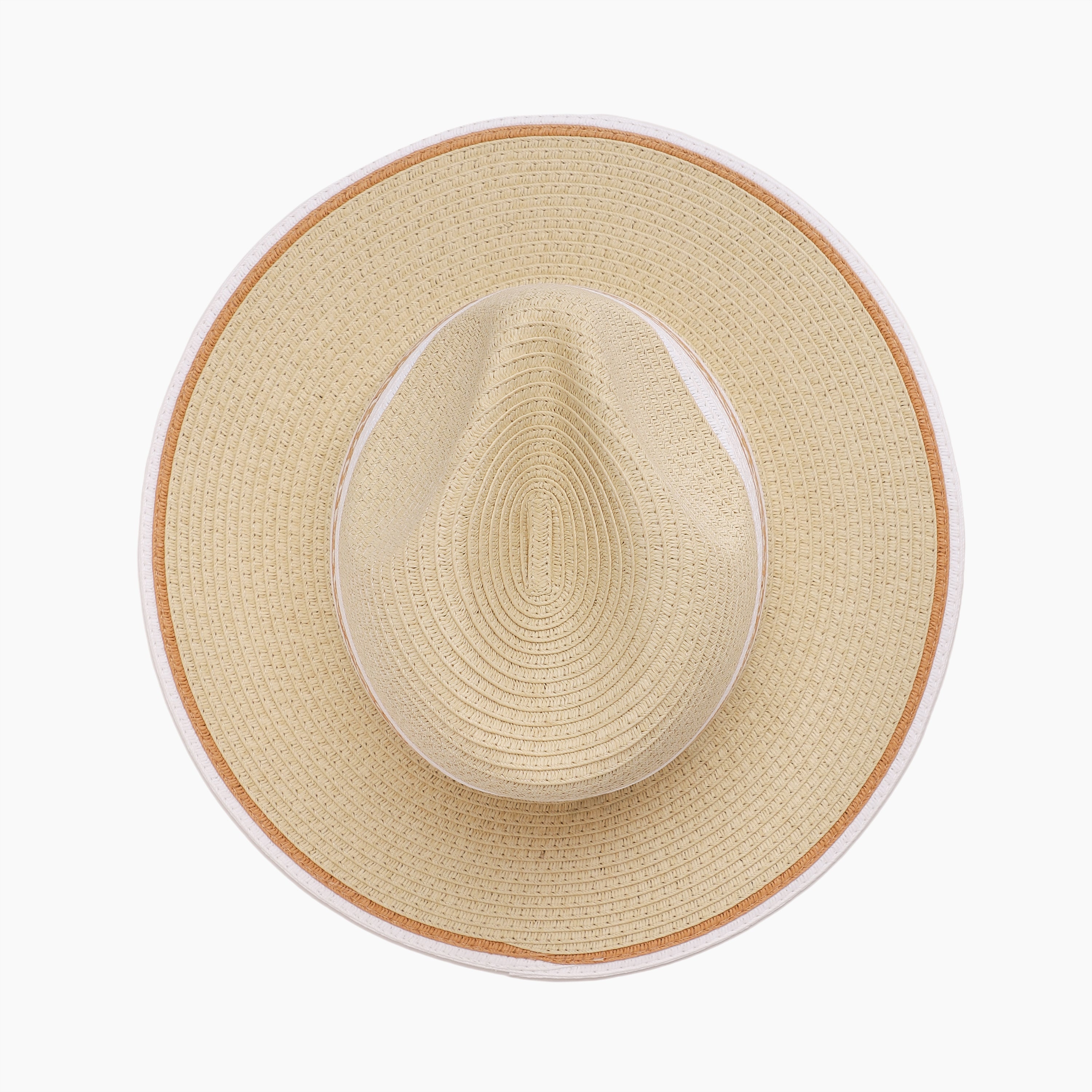 Women’s Paper Straw Fedora Hat with Wide Brim and UPF 50+ Sun Protection
