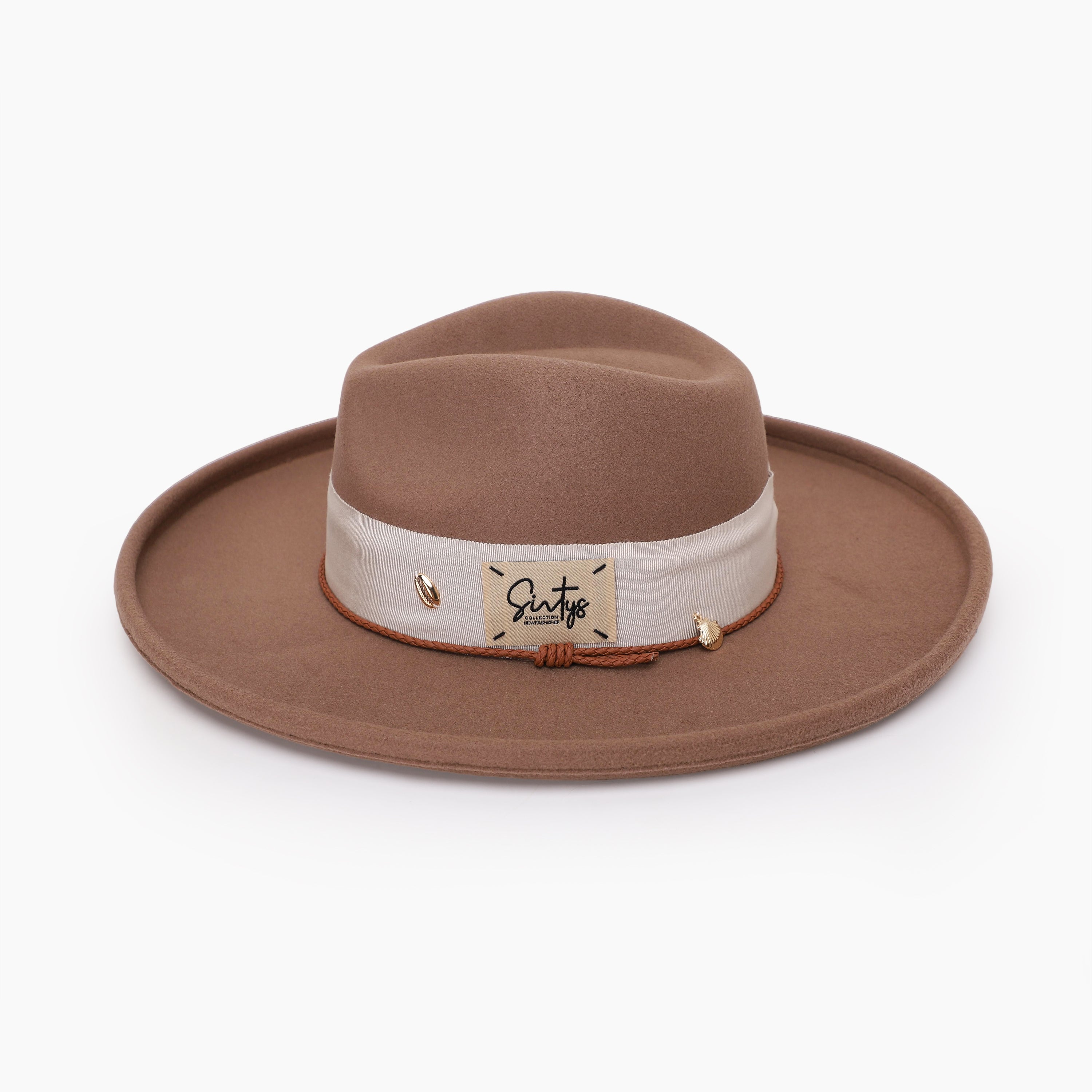 Unisex Polyester Fedora Hat with Wide Brim and UPF 50+ Sun Protection