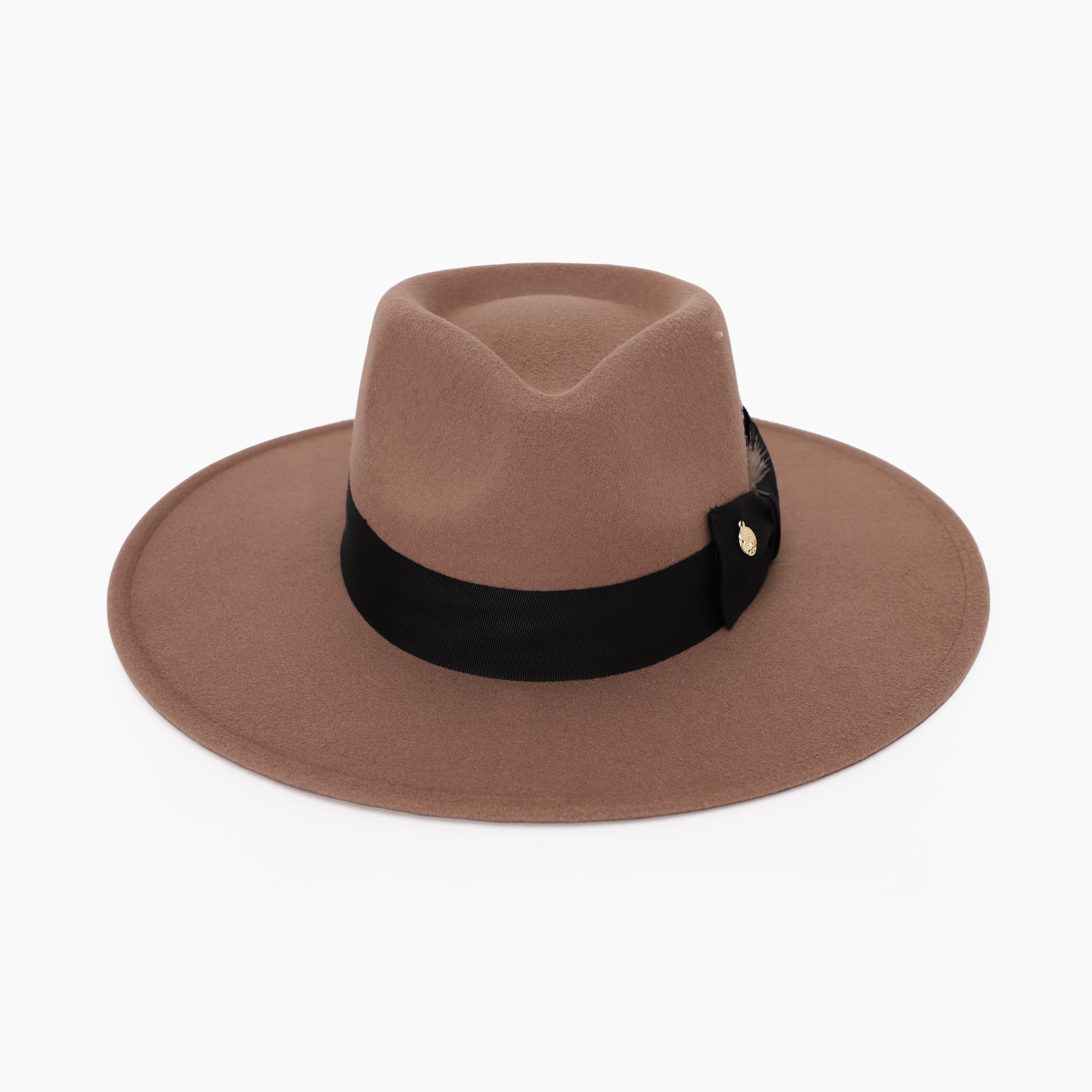 Unisex Polyester Fedora Hat with Wide Brim and UPF 50+ Sun Protection