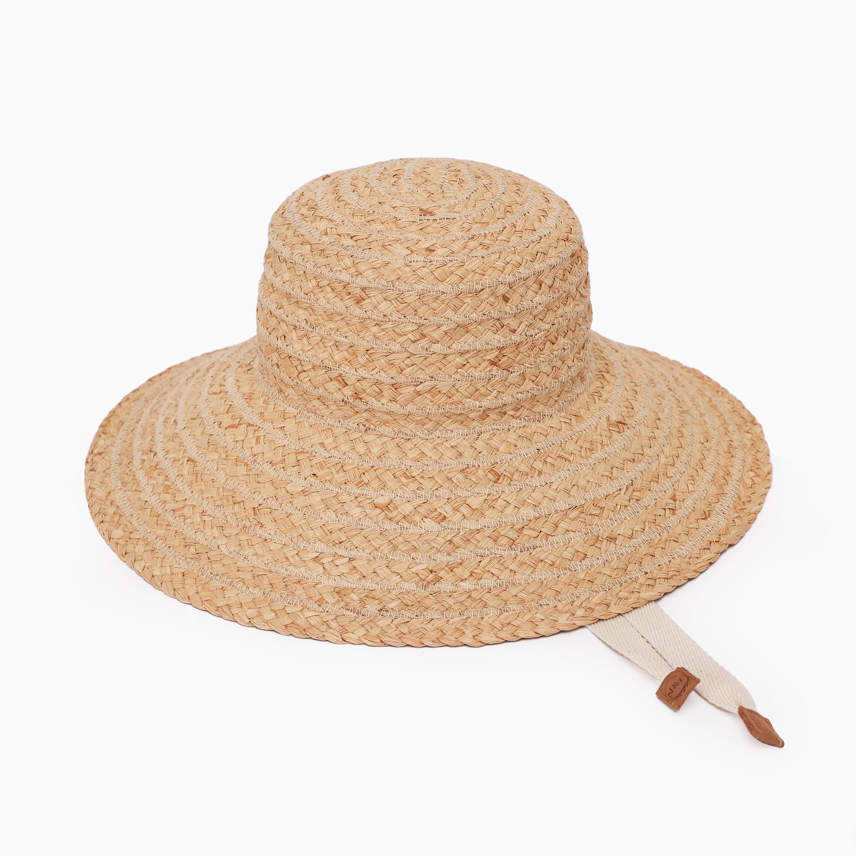 Women’s Raffia Sun Hat with Wide Brim and UPF 50+ Sun Protection