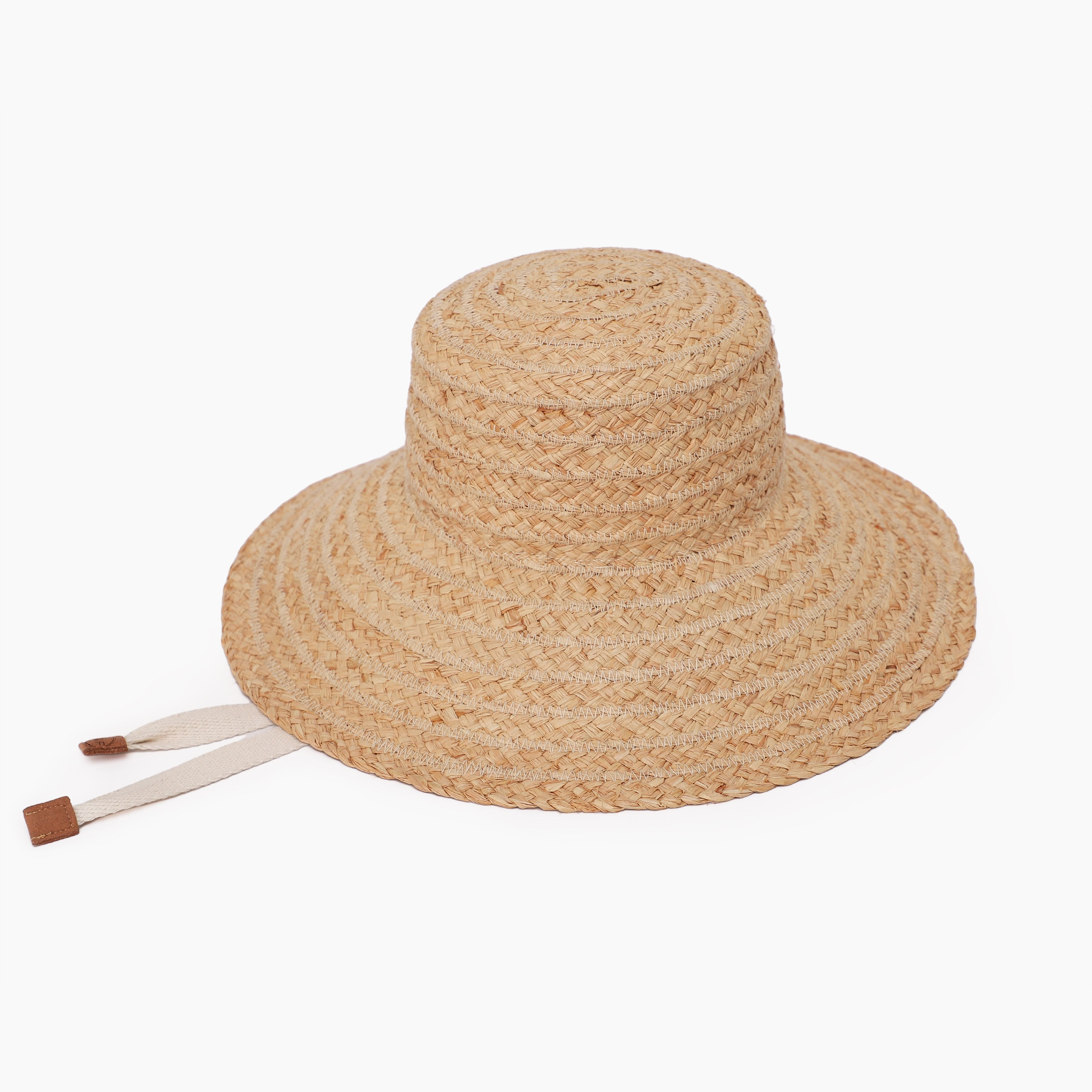 Women’s Raffia Sun Hat with Wide Brim and UPF 50+ Sun Protection