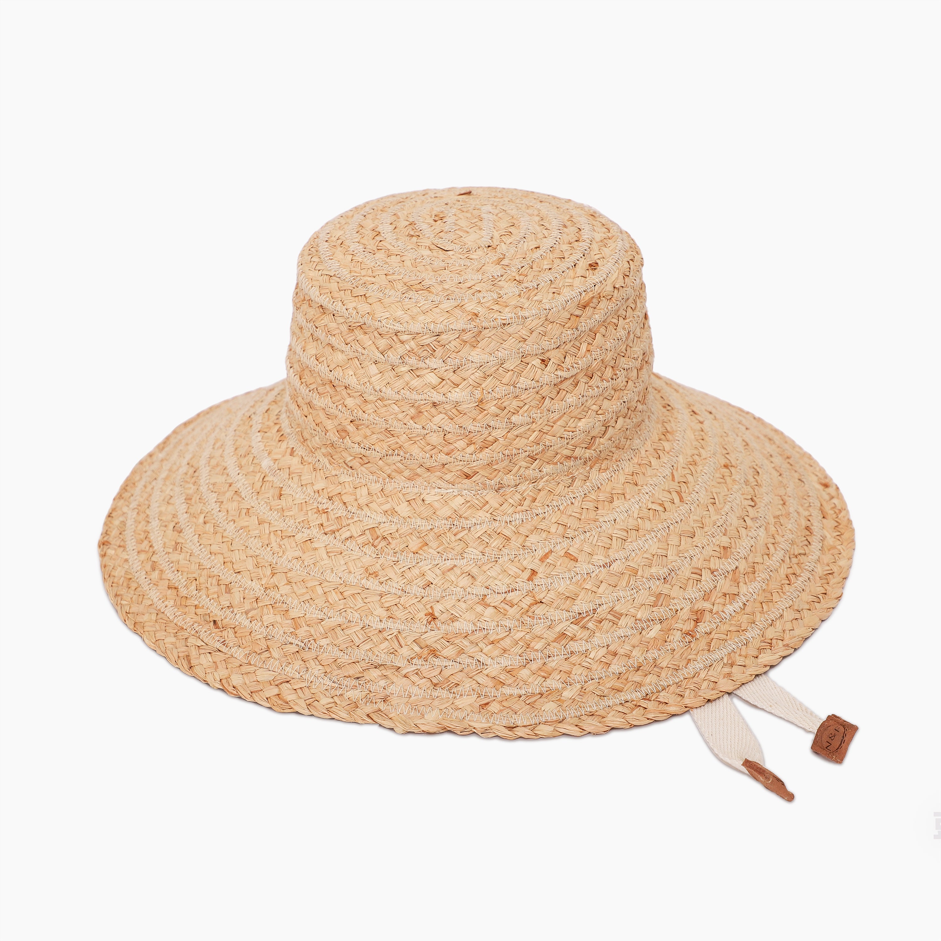 Women’s Raffia Sun Hat with Wide Brim and UPF 50+ Sun Protection
