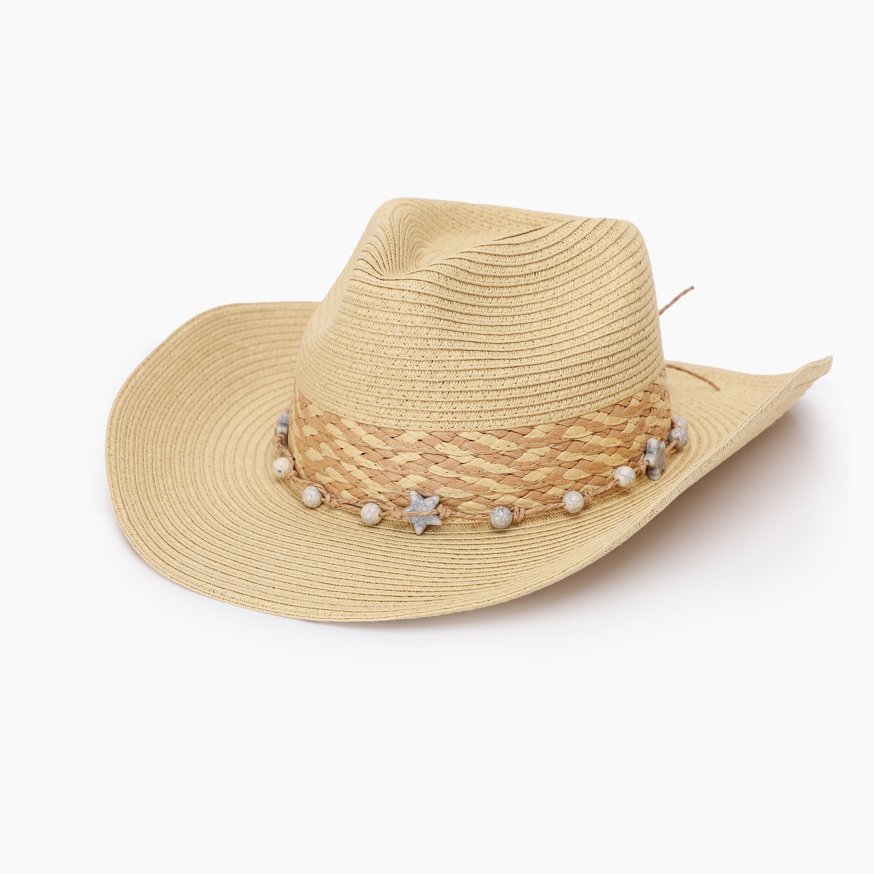 Unisex Paper Straw Fedora Hat with Wide Brim and UPF 50+ Sun Protection