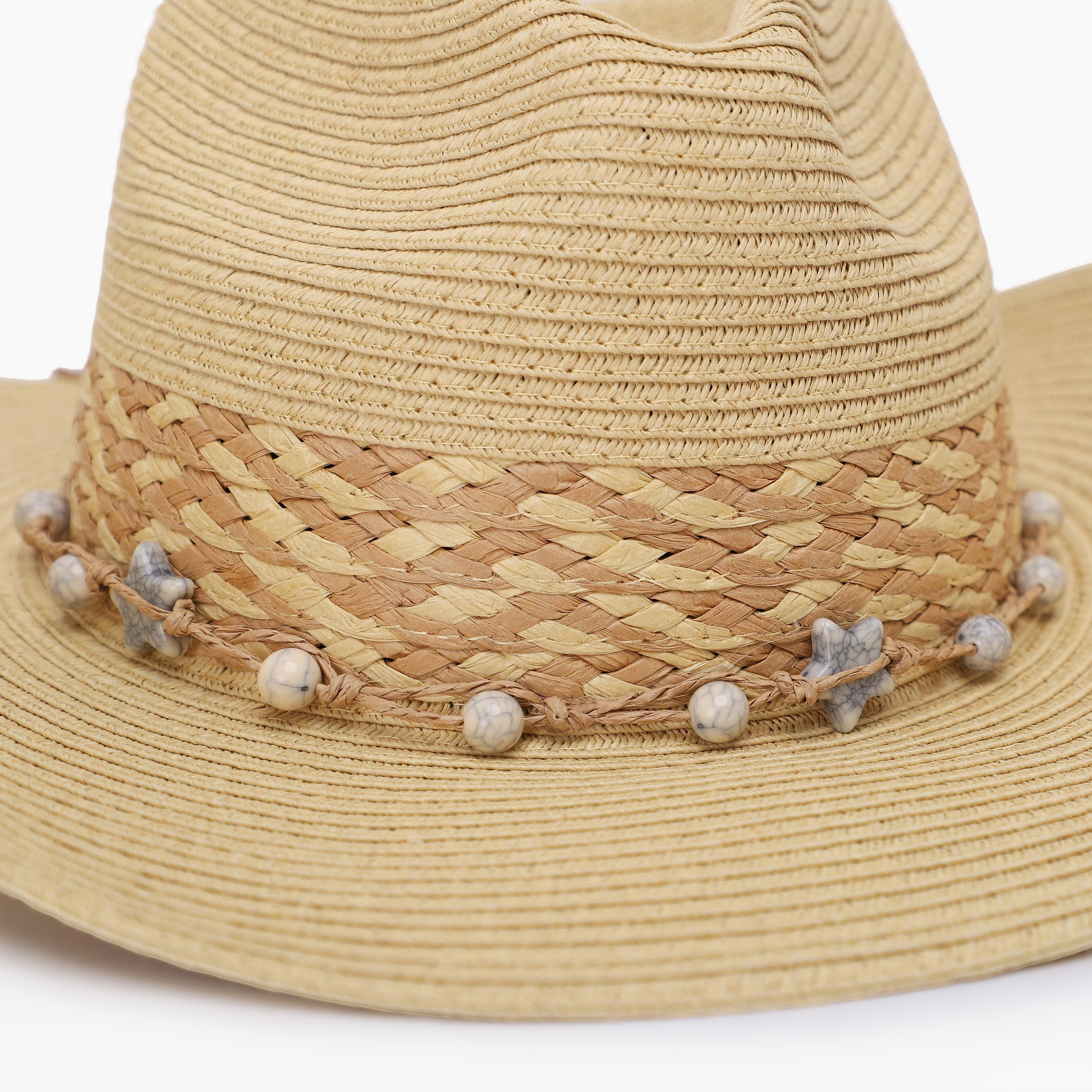 Unisex Paper Straw Fedora Hat with Wide Brim and UPF 50+ Sun Protection