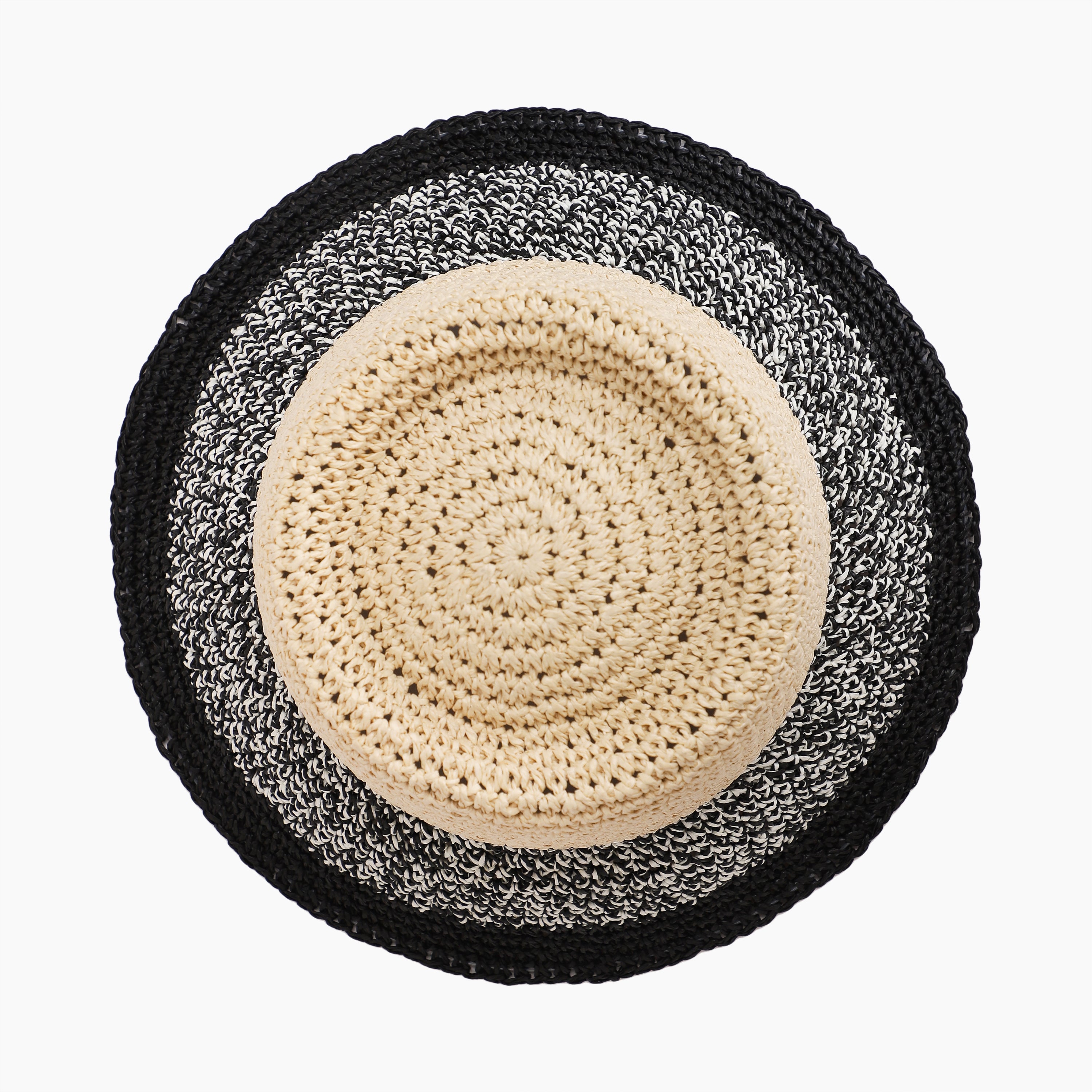 Women’s Paper Straw Bucket Hat with Wide Brim and UPF 50+ Sun Protection