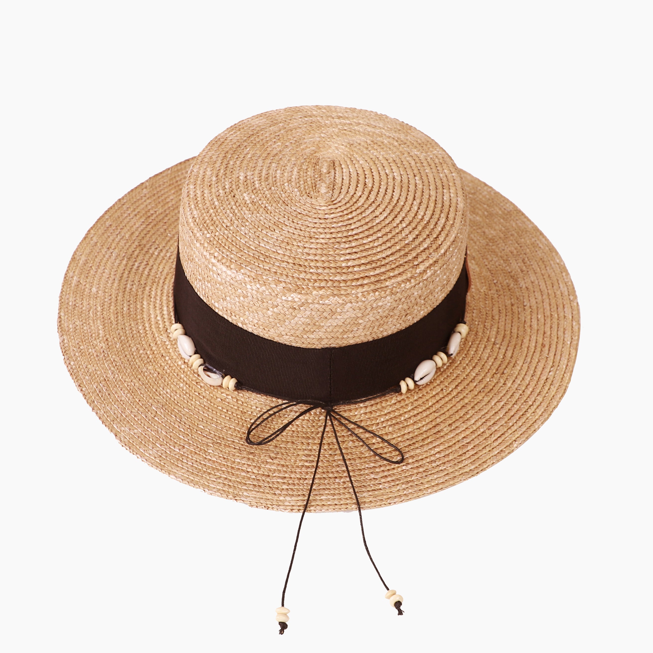 Women’s Wheat Straw Fedora Hat with Wide Brim and UPF 50+ Sun Protection