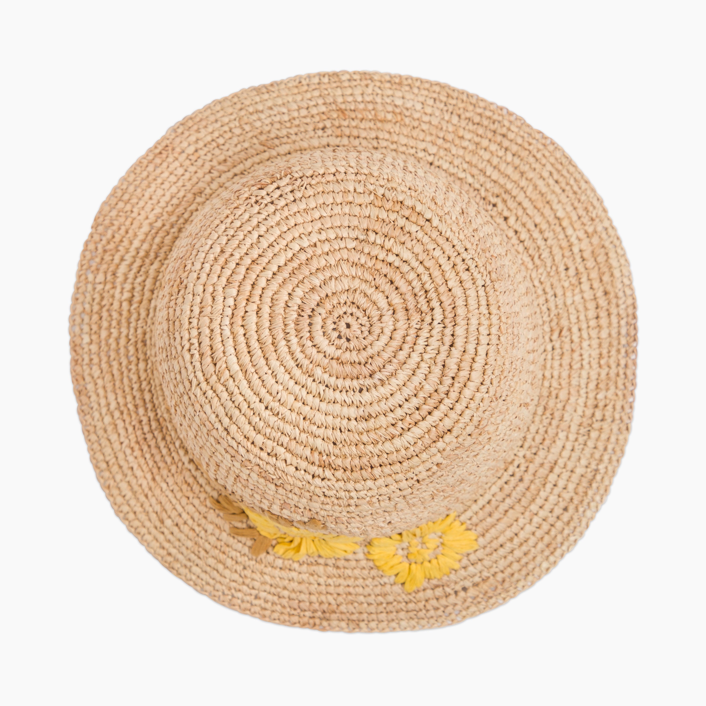Women’s Raffia Bucket Hat with Wide Brim and UPF 50+ Sun Protection