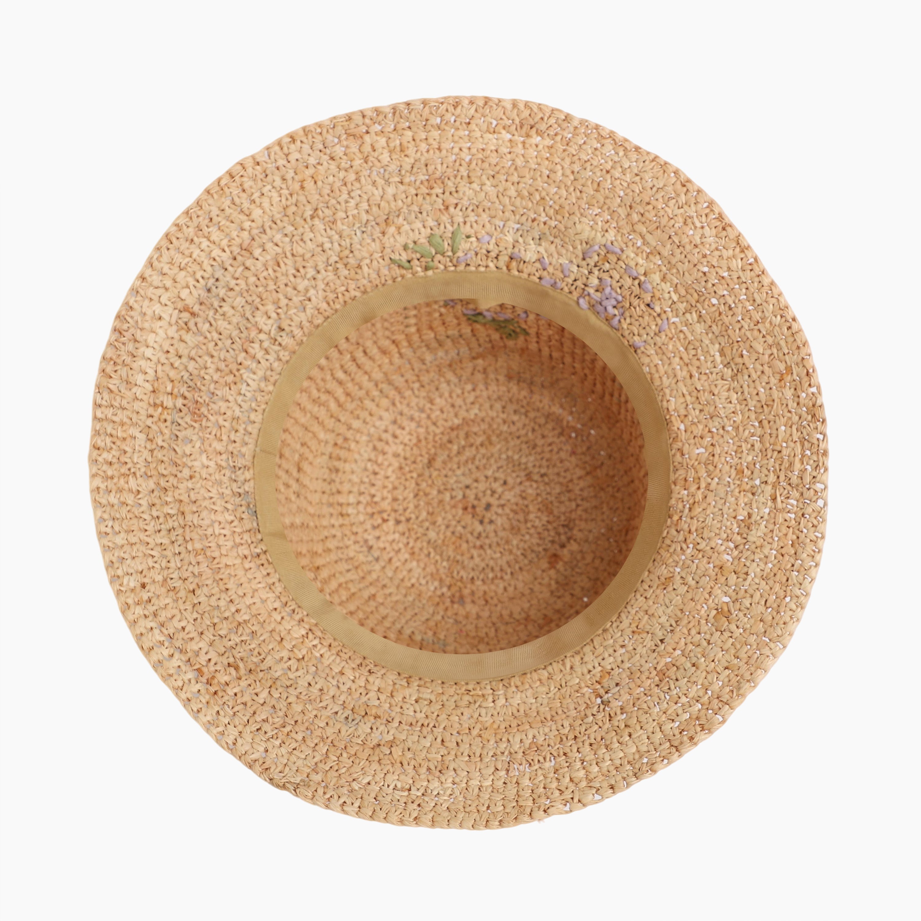 Women’s Raffia Bucket Hat with Wide Brim and UPF 50+ Sun Protection