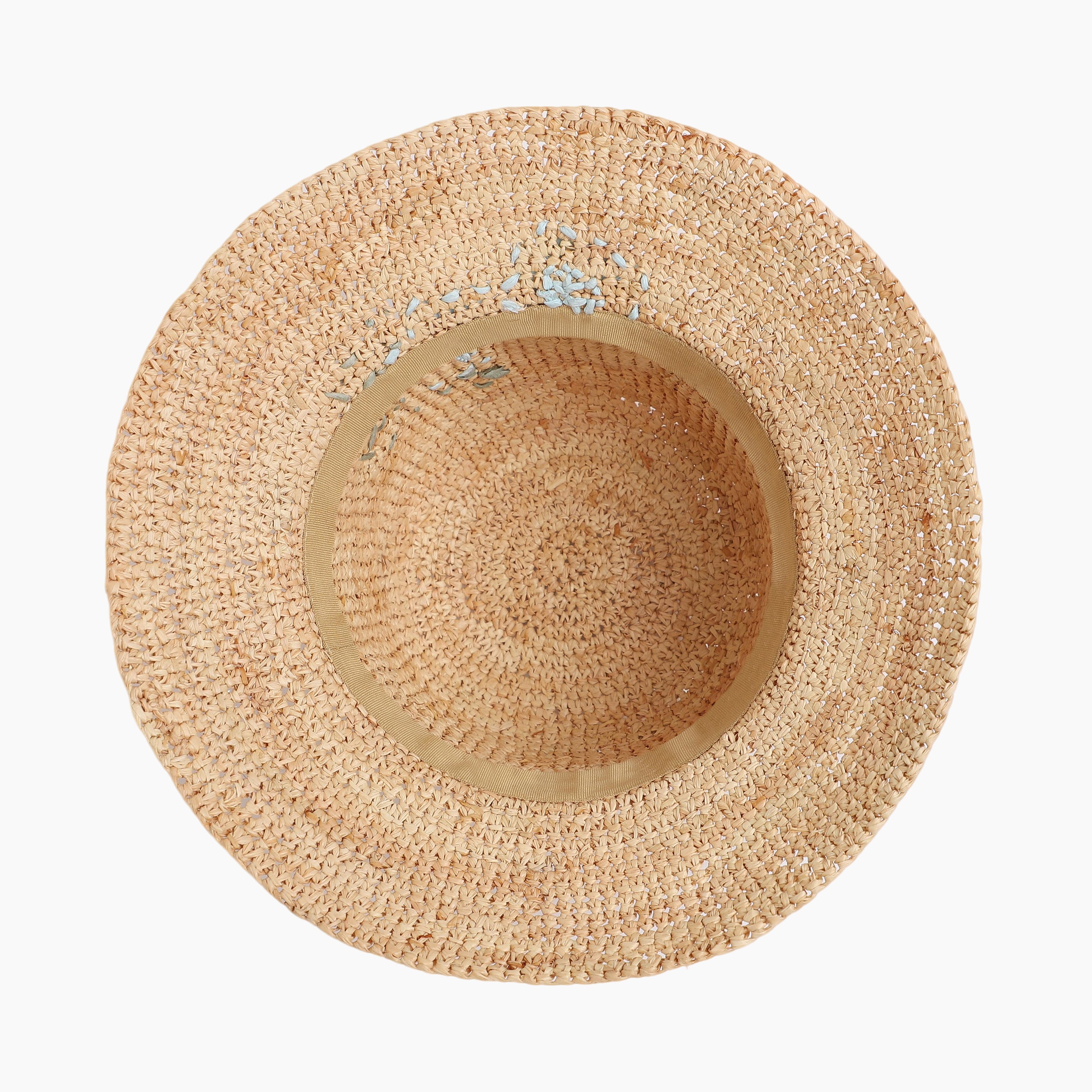 Women’s Raffia Bucket Hat with Wide Brim and UPF 50+ Sun Protection