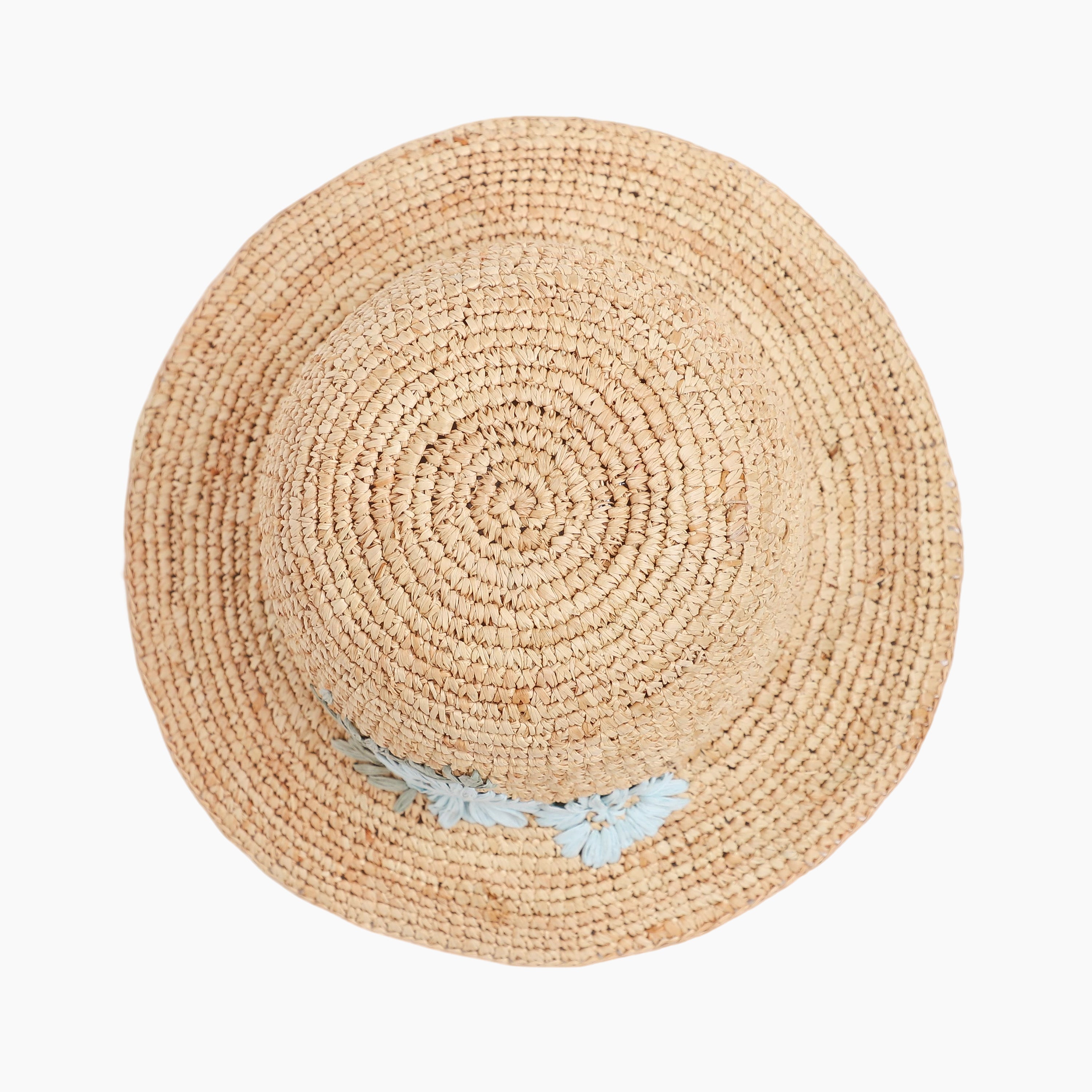 Women’s Raffia Bucket Hat with Wide Brim and UPF 50+ Sun Protection
