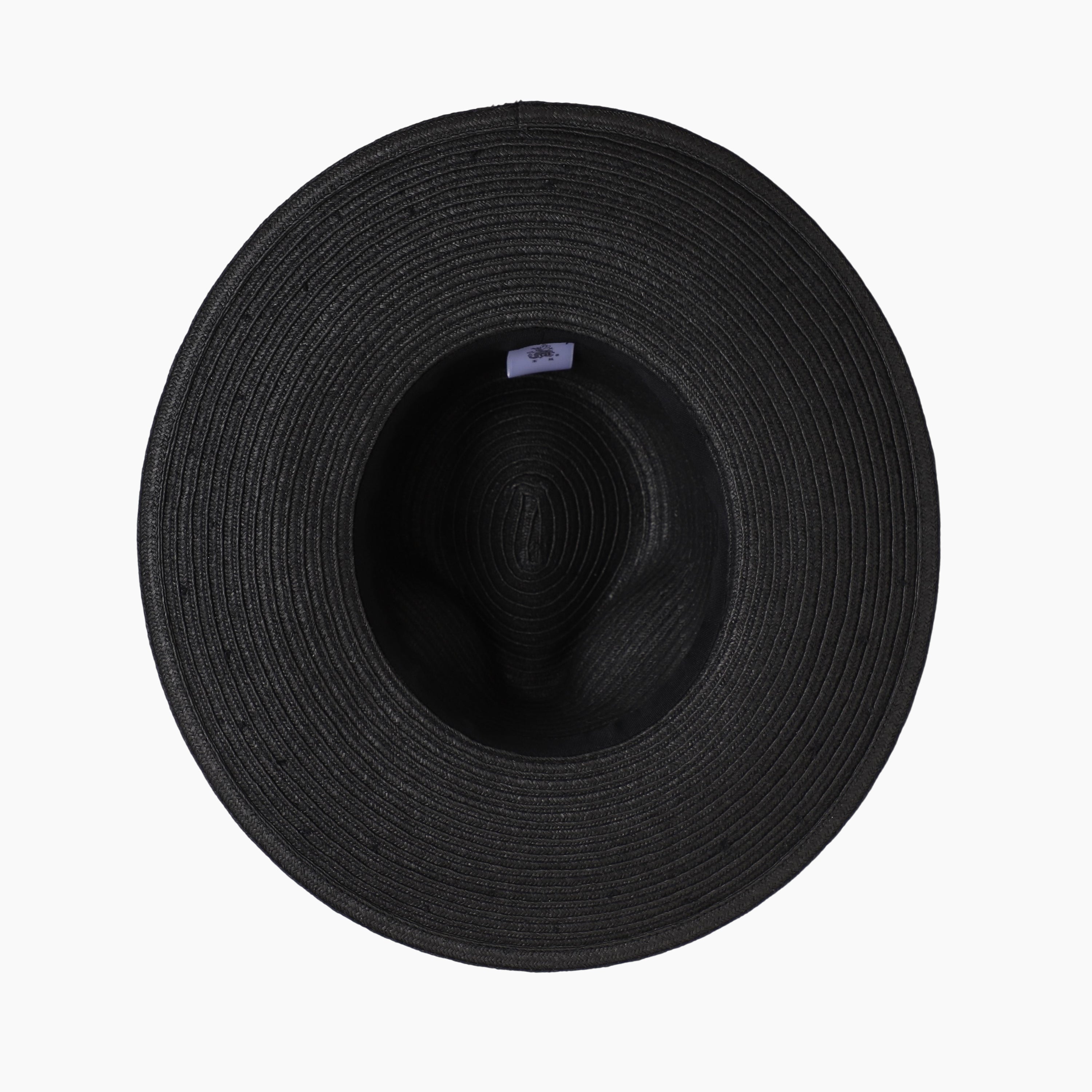 Unisex Paper Straw Fedora Hat with Wide Brim and UPF 50+ Sun Protection