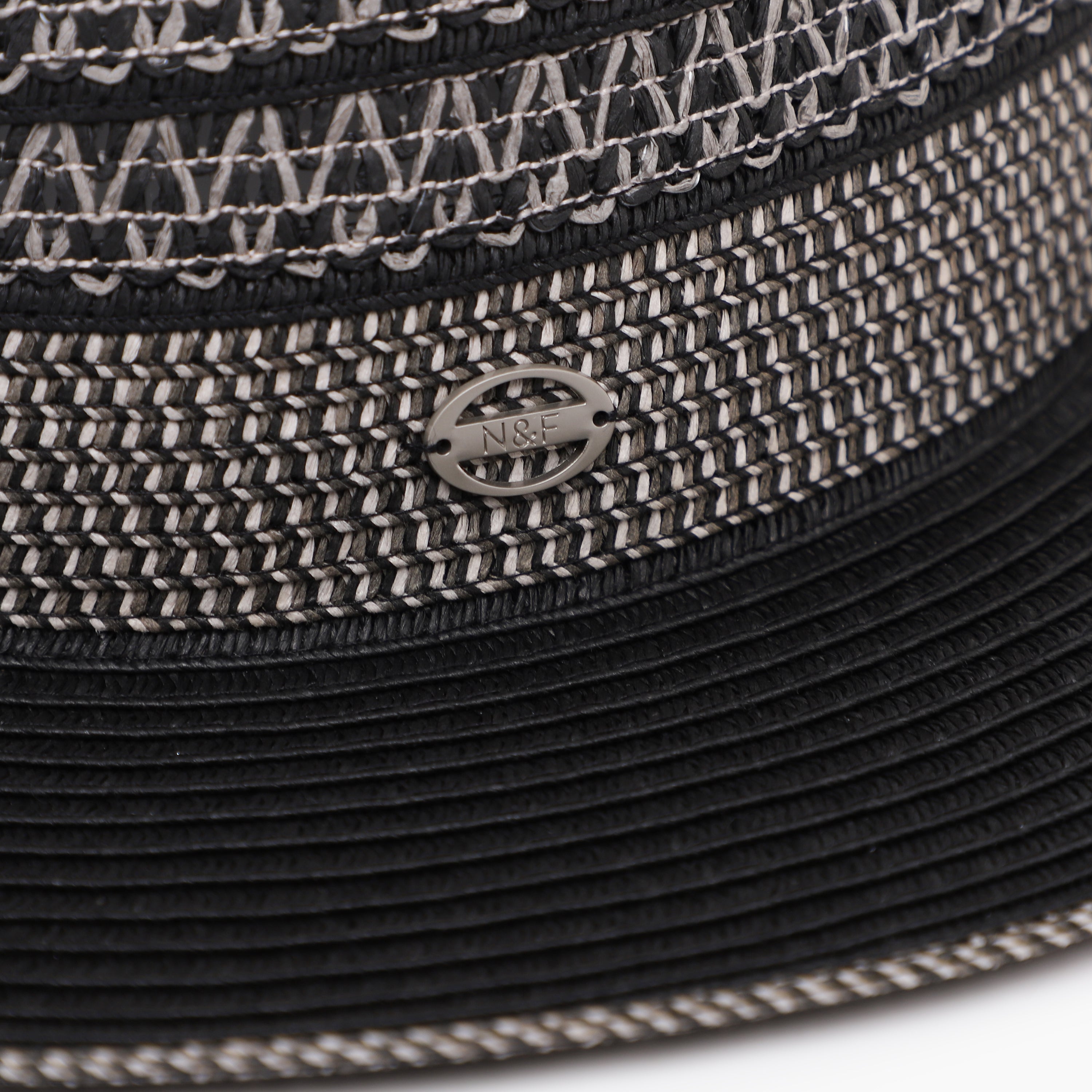 Unisex Paper Straw Fedora Hat with Wide Brim and UPF 50+ Sun Protection