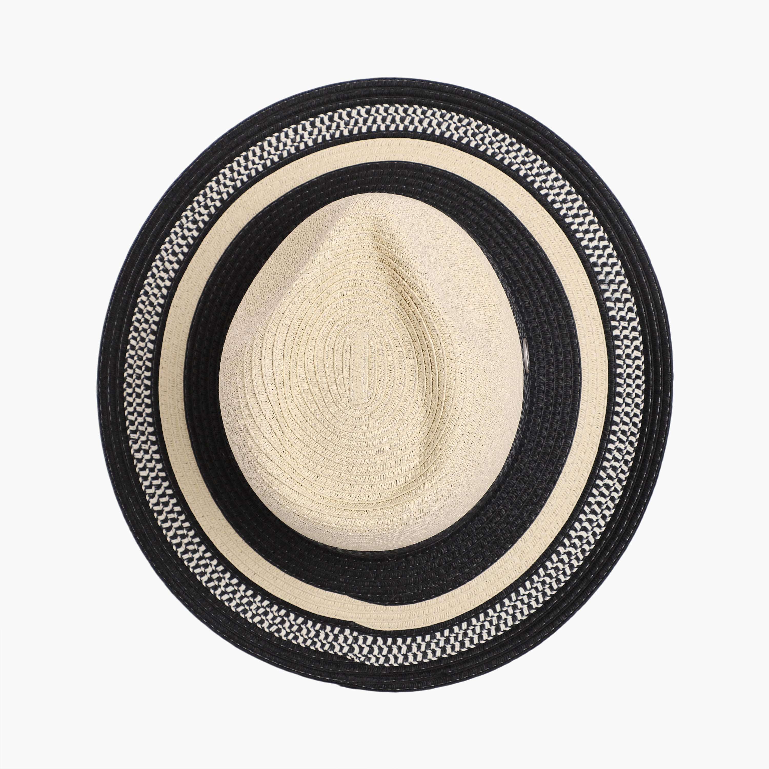 Unisex Paper Straw Fedora Hat with Wide Brim and UPF 50+ Sun Protection