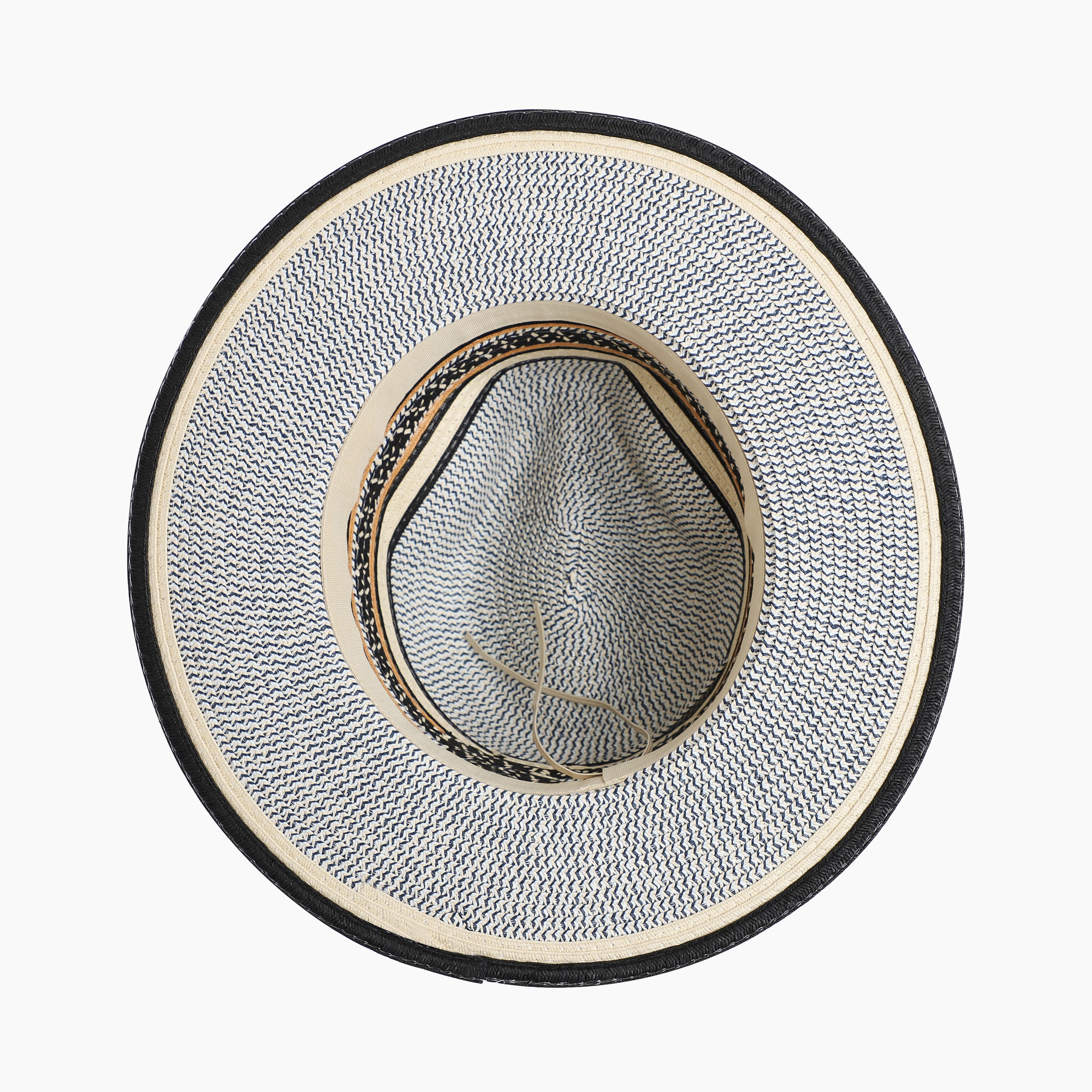 Unisex Paper Straw Fedora Hat with Wide Brim and UPF 50+ Sun Protection