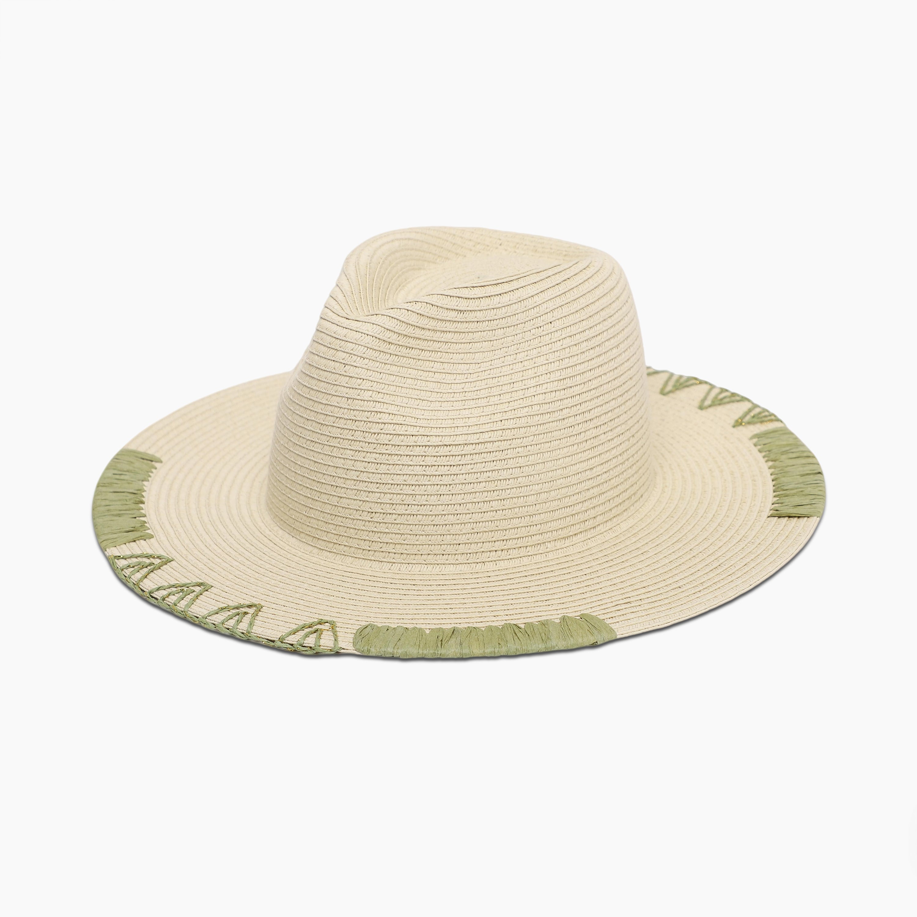Unisex Paper Straw Fedora Hat with Wide Brim and UPF 50+ Sun Protection