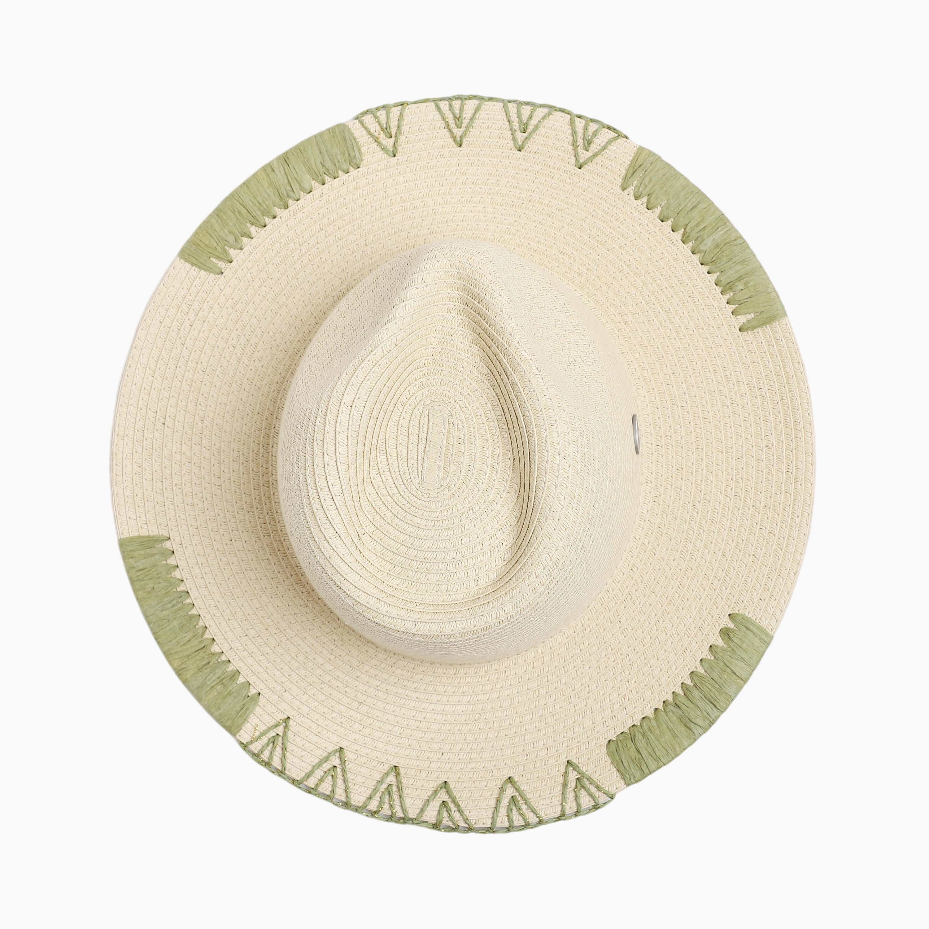 Unisex Paper Straw Fedora Hat with Wide Brim and UPF 50+ Sun Protection
